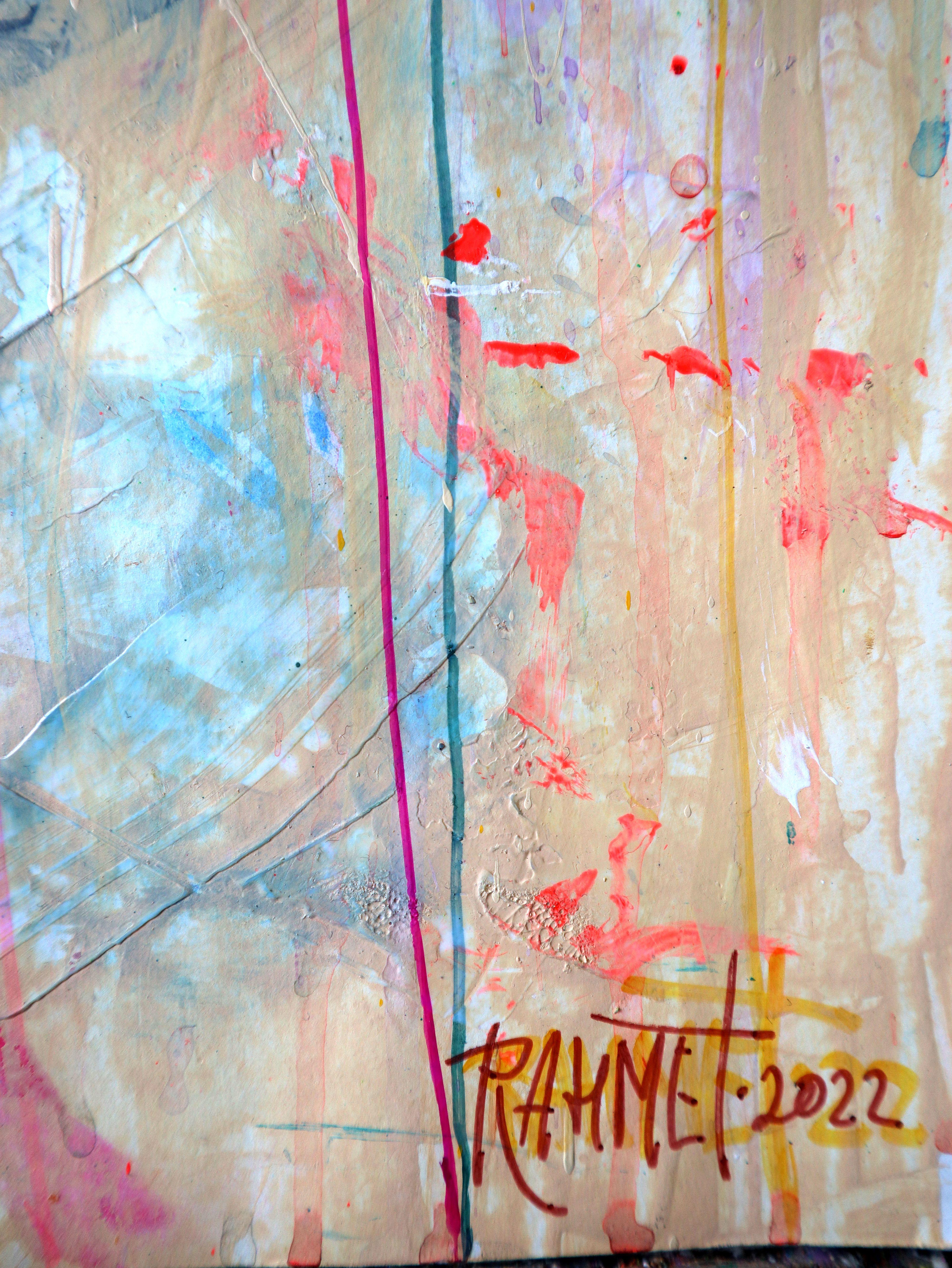 Fantasy with Flowers 53 - Expressionist Painting by RAKHMET REDZHEPOV (RAMZI)