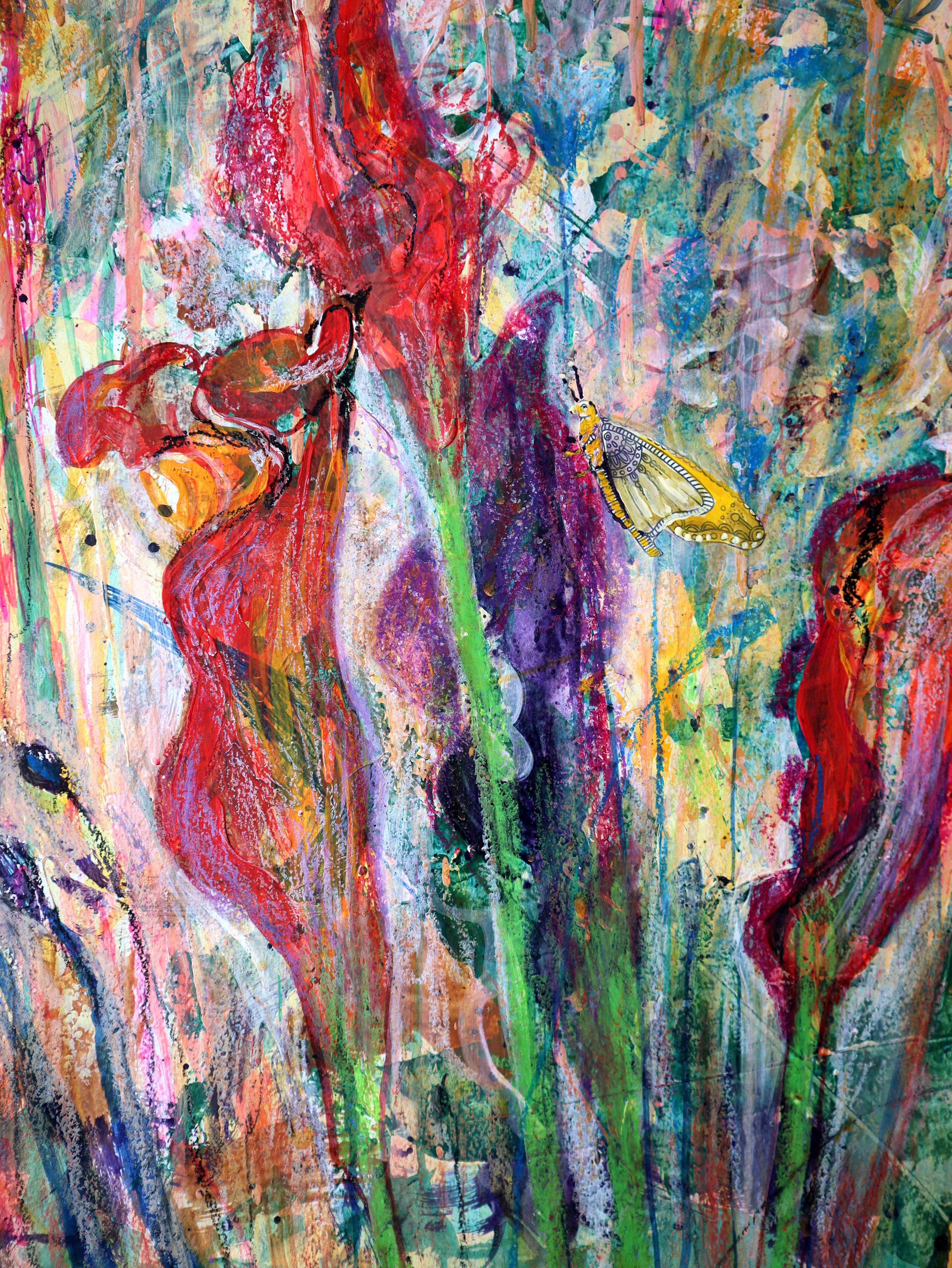 Fantasy with Flowers 59 - Painting by RAKHMET REDZHEPOV (RAMZI)