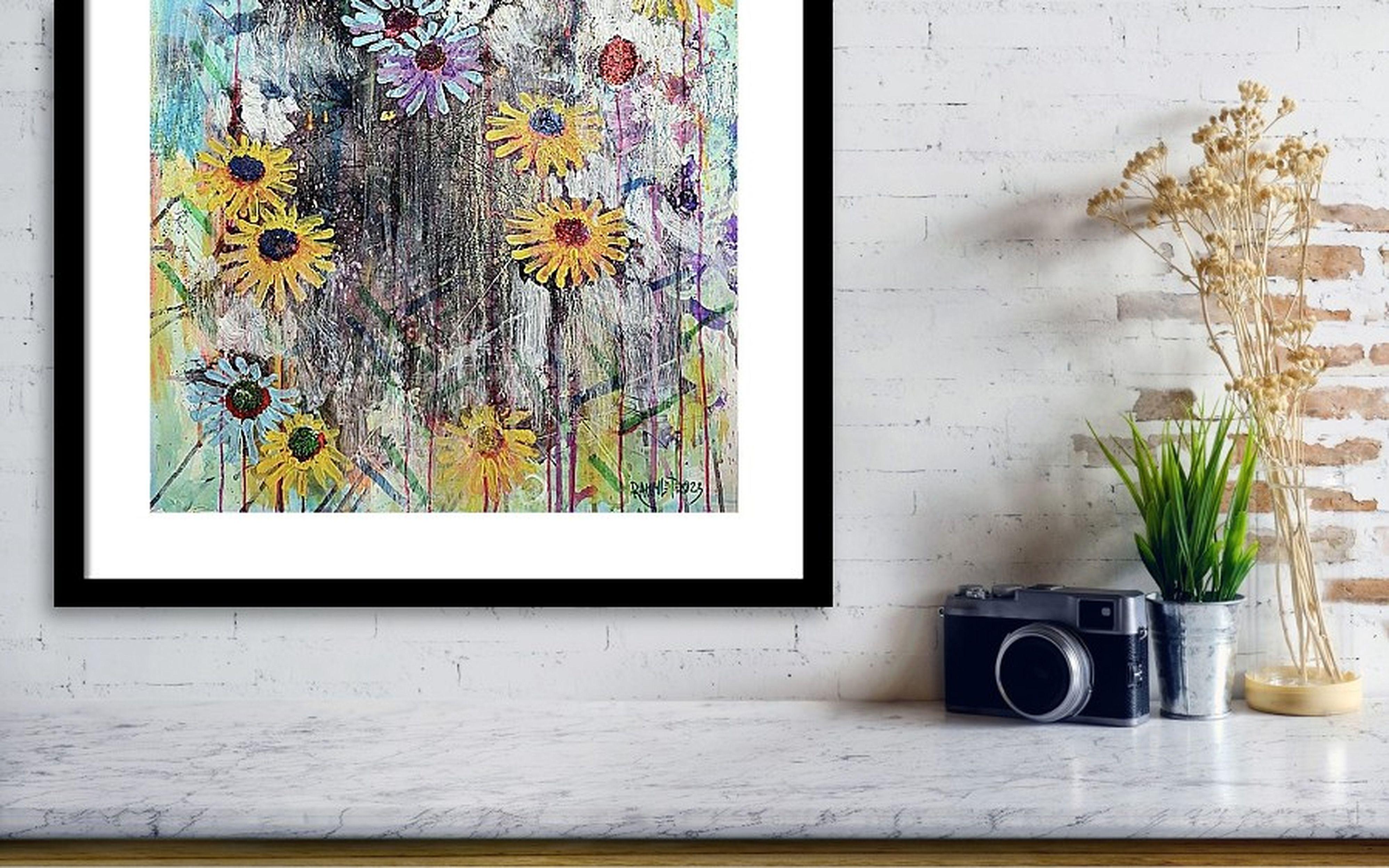 Fantasía con flores 68 - Painting de RAKHMET REDZHEPOV (RAMZI)