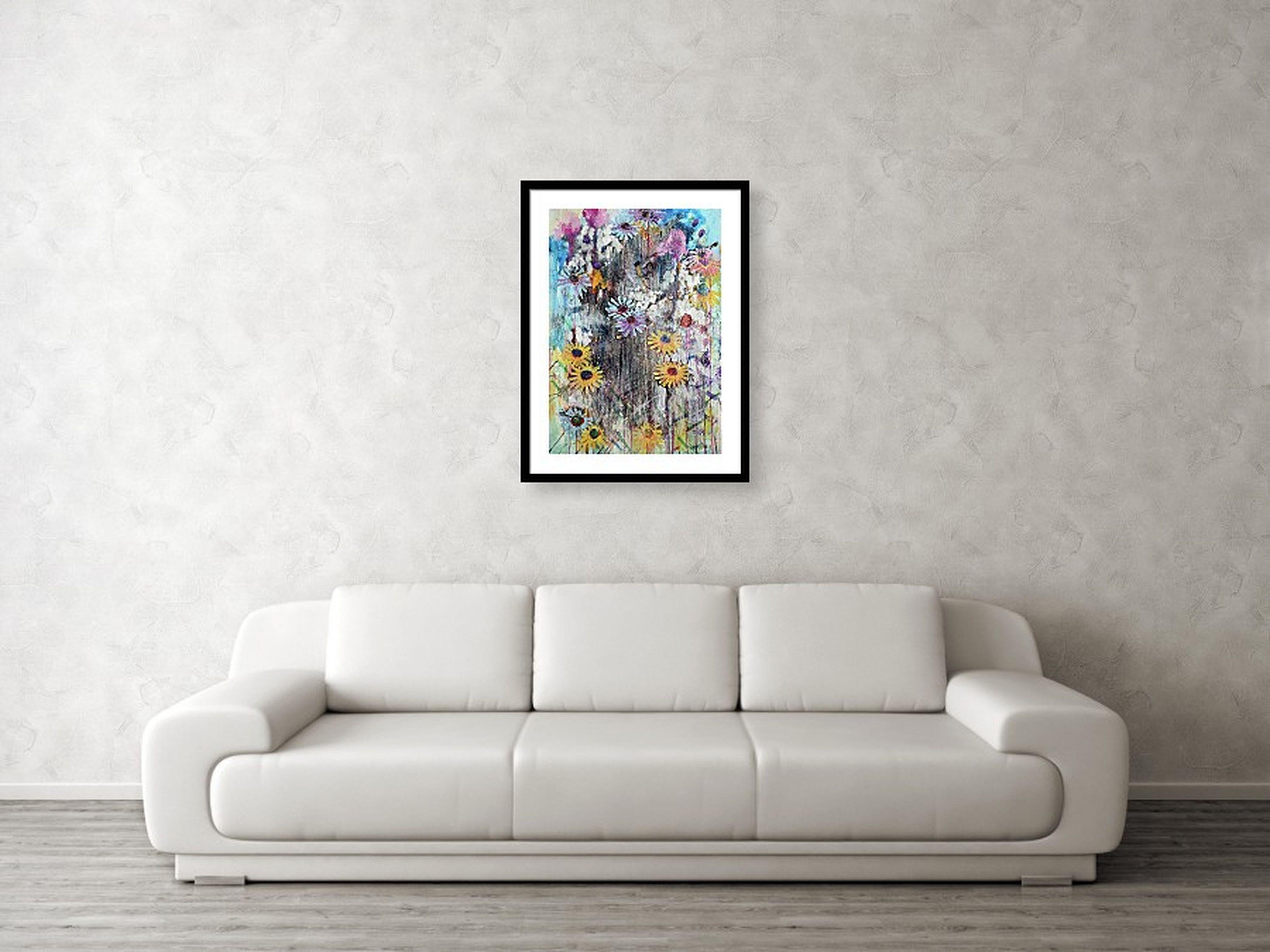 Fantasía con flores 68 - Painting Expresionista de RAKHMET REDZHEPOV (RAMZI)