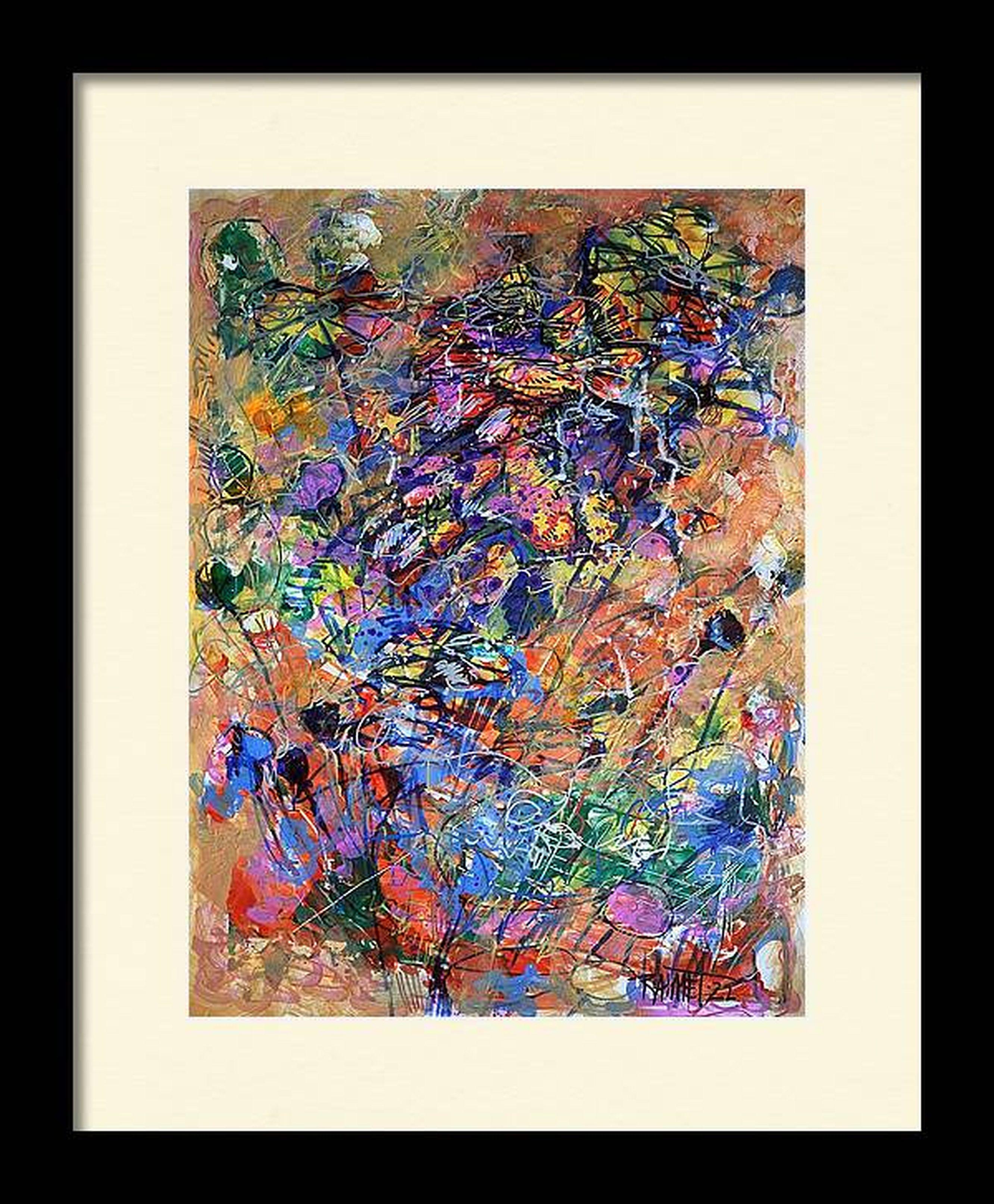 Fantasia con fiori 7 - Painting Espressionista di RAKHMET REDZHEPOV (RAMZI)