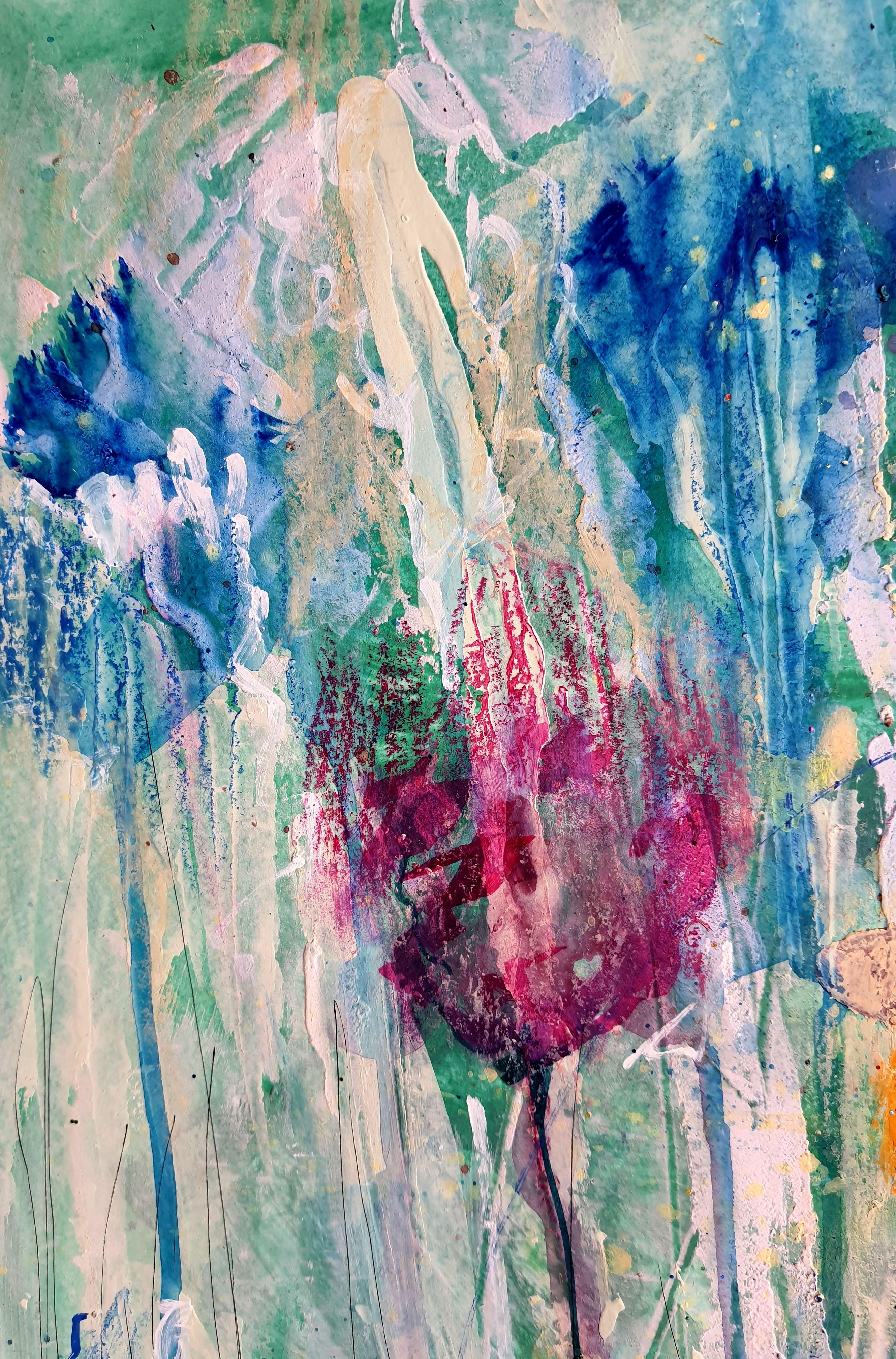 Fantasía con flores 73 - Painting Expresionista de RAKHMET REDZHEPOV (RAMZI)