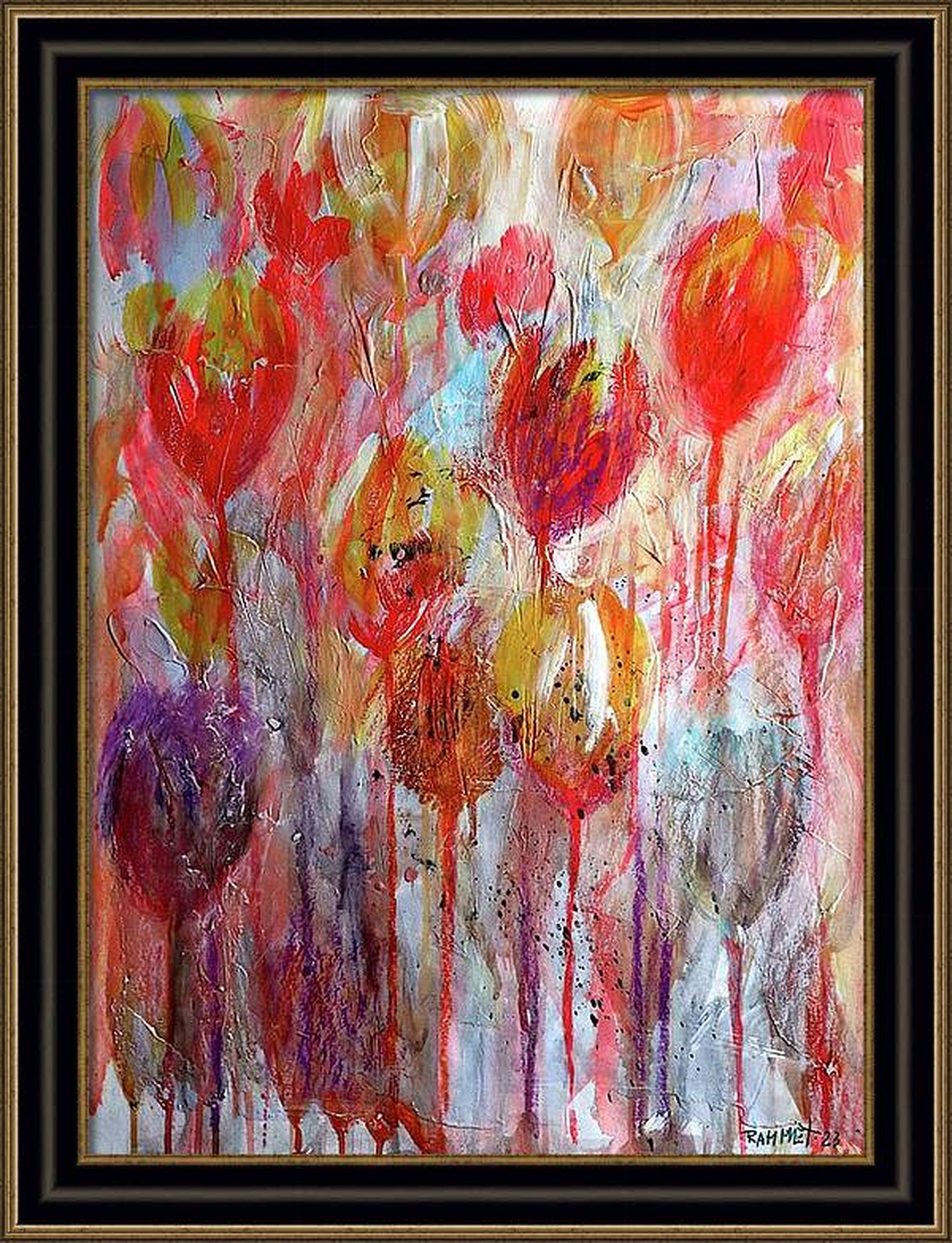 Fantasía con flores 82 - Painting Impresionista de RAKHMET REDZHEPOV (RAMZI)