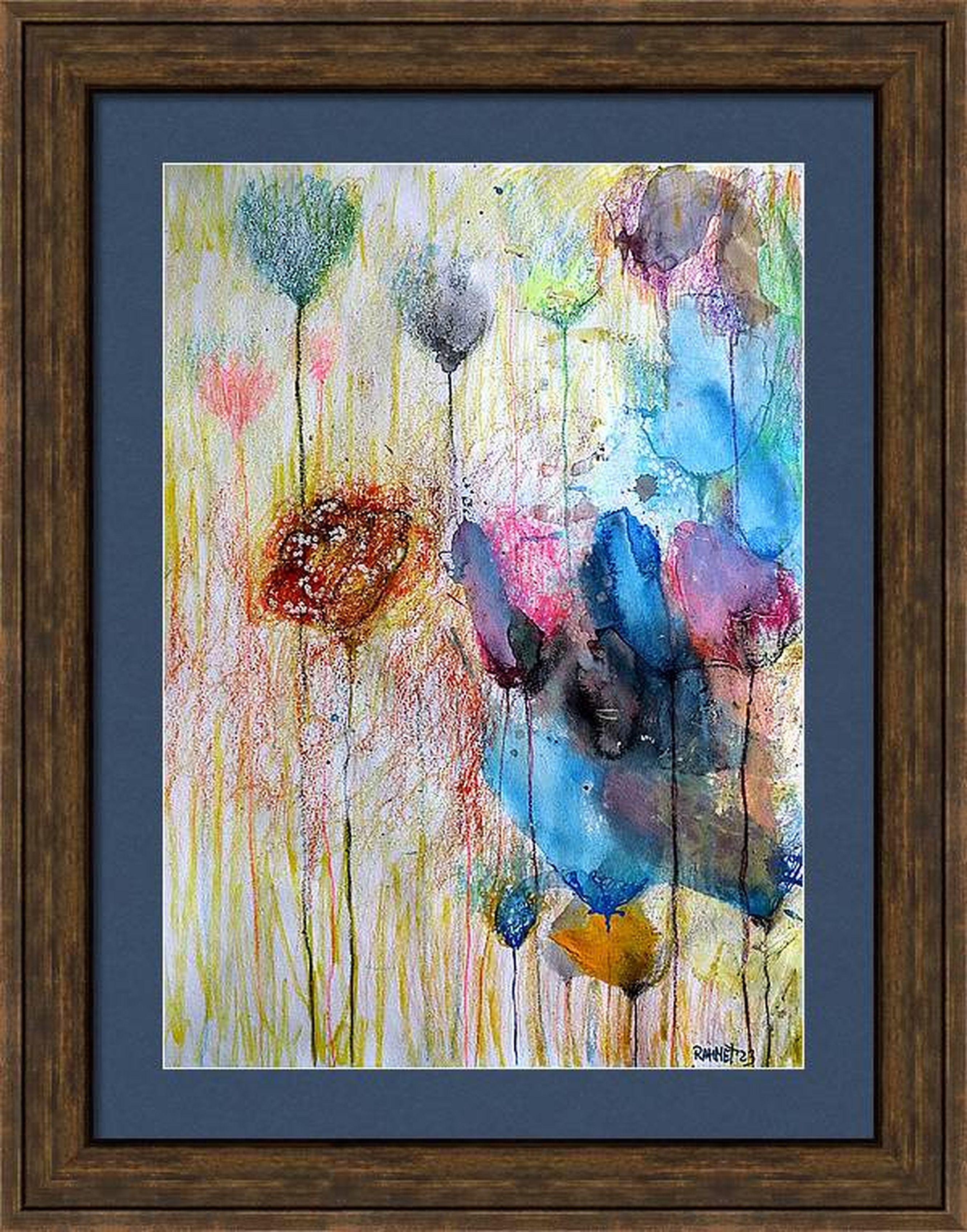 Fantasía con flores 86 - Interior Painting Gris de RAKHMET REDZHEPOV (RAMZI)