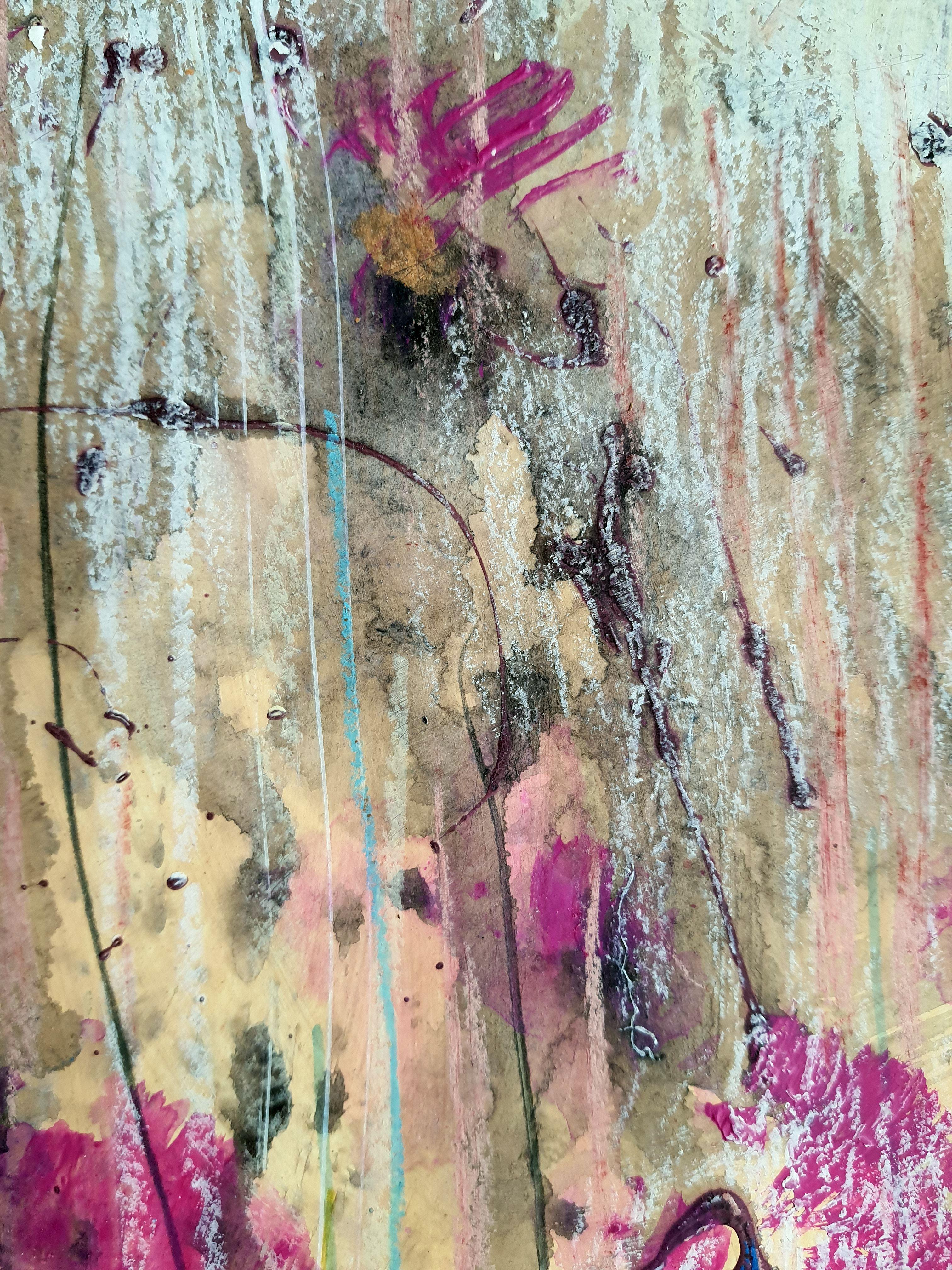 Fantasy with Flowers 87 - Brown Interior Painting by RAKHMET REDZHEPOV (RAMZI)