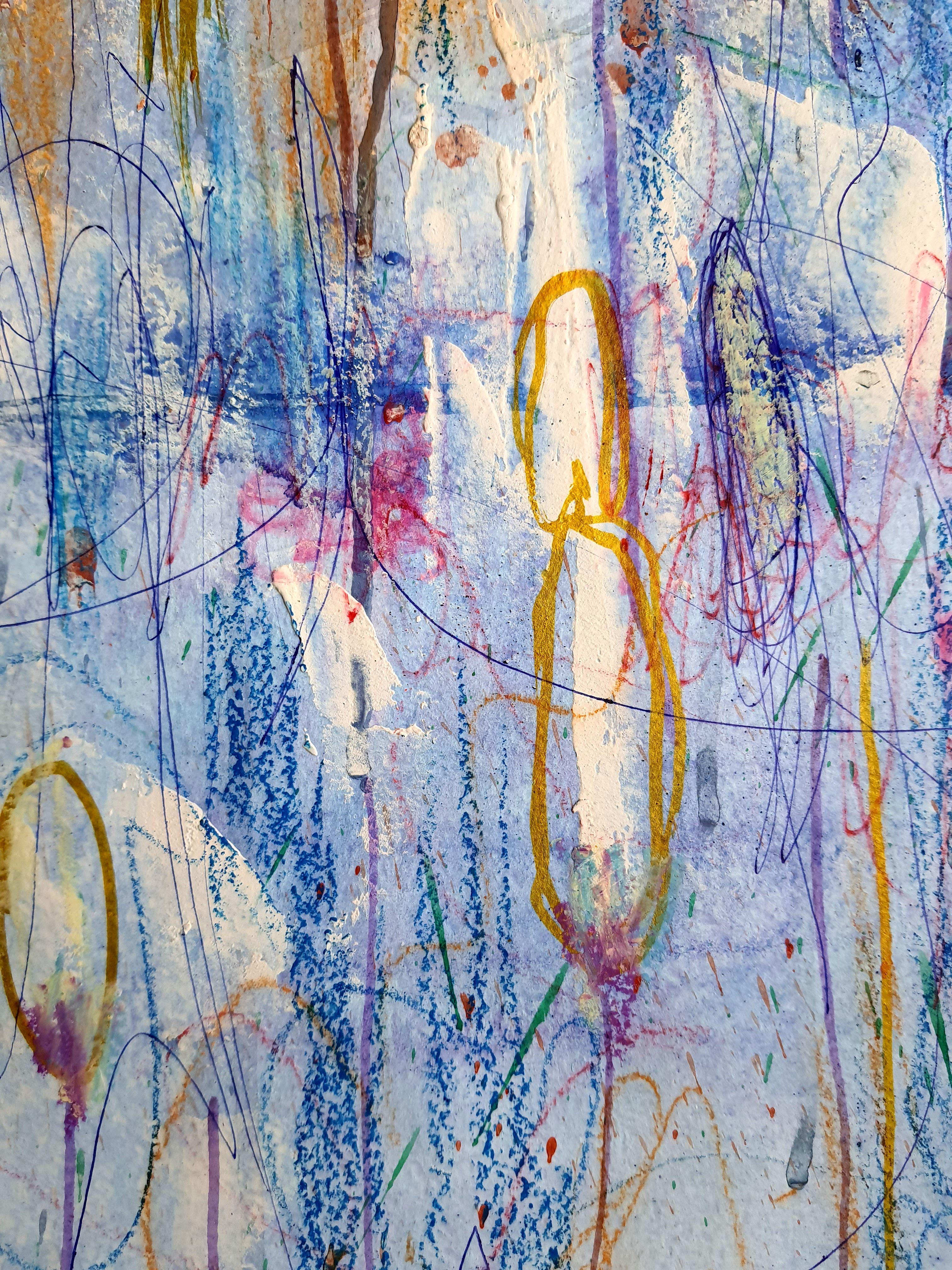 Fantasía con flores 90 - Interior Painting Gris de RAKHMET REDZHEPOV (RAMZI)