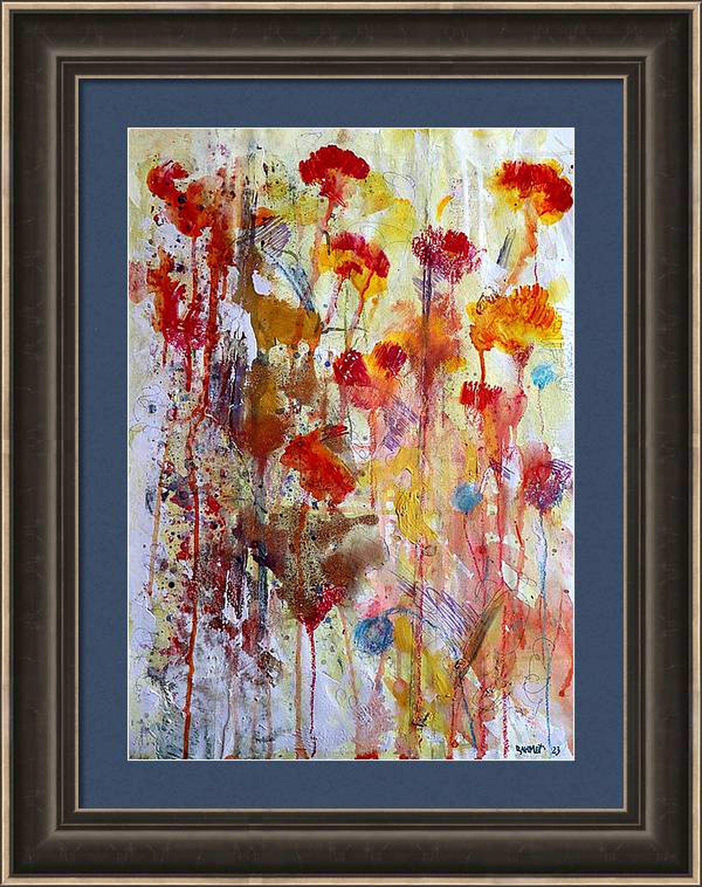 Fantasía con flores 92 - Interior Painting Marrón de RAKHMET REDZHEPOV (RAMZI)