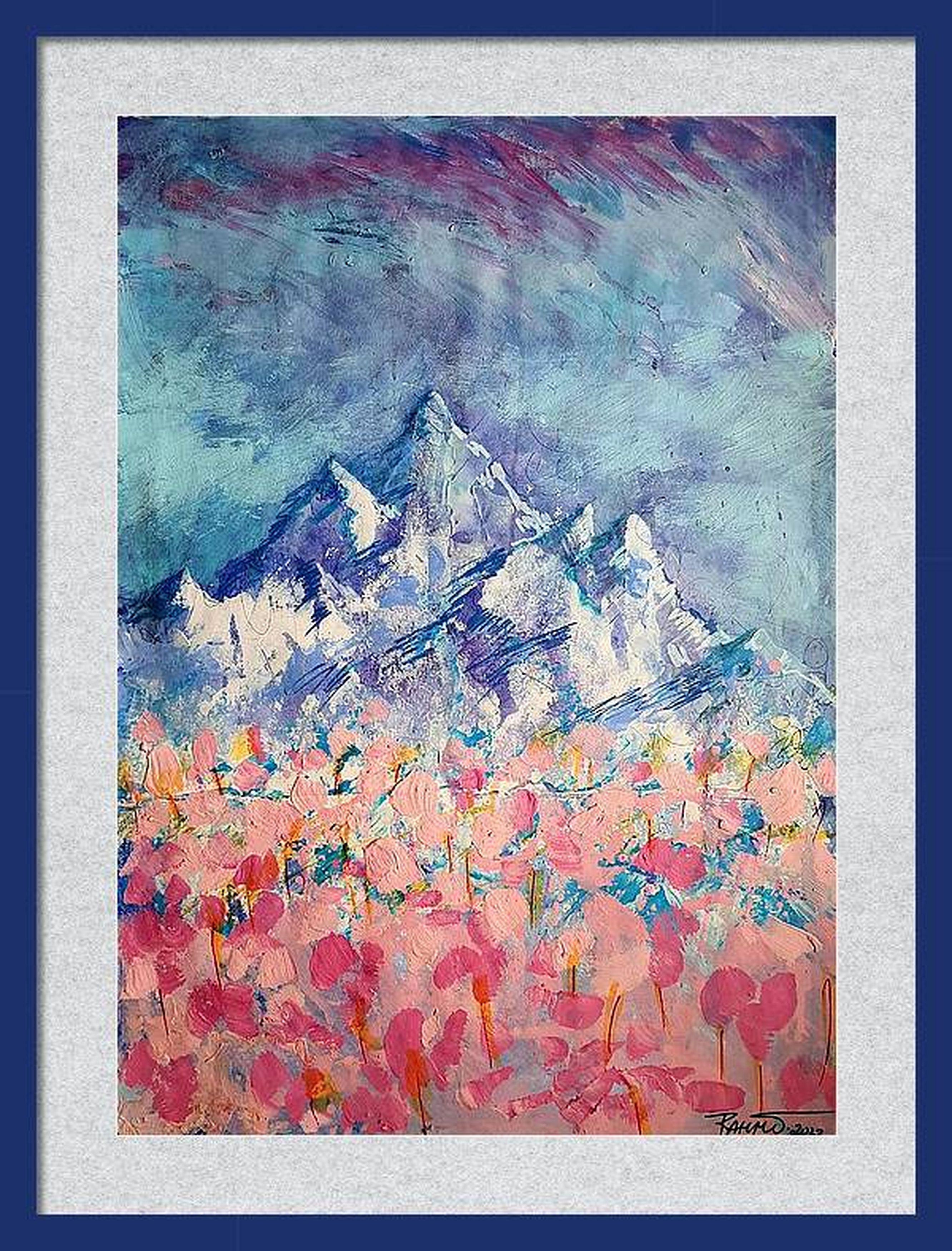 Fantasy with Flowers 96 - Painting by RAKHMET REDZHEPOV (RAMZI)