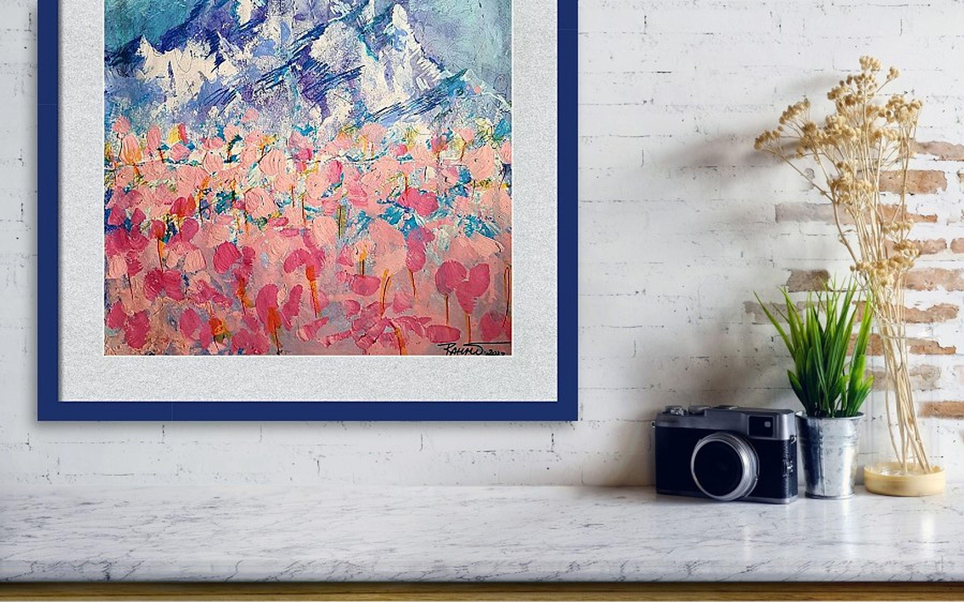 Fantasy with Flowers 96 - Impressionist Painting by RAKHMET REDZHEPOV (RAMZI)