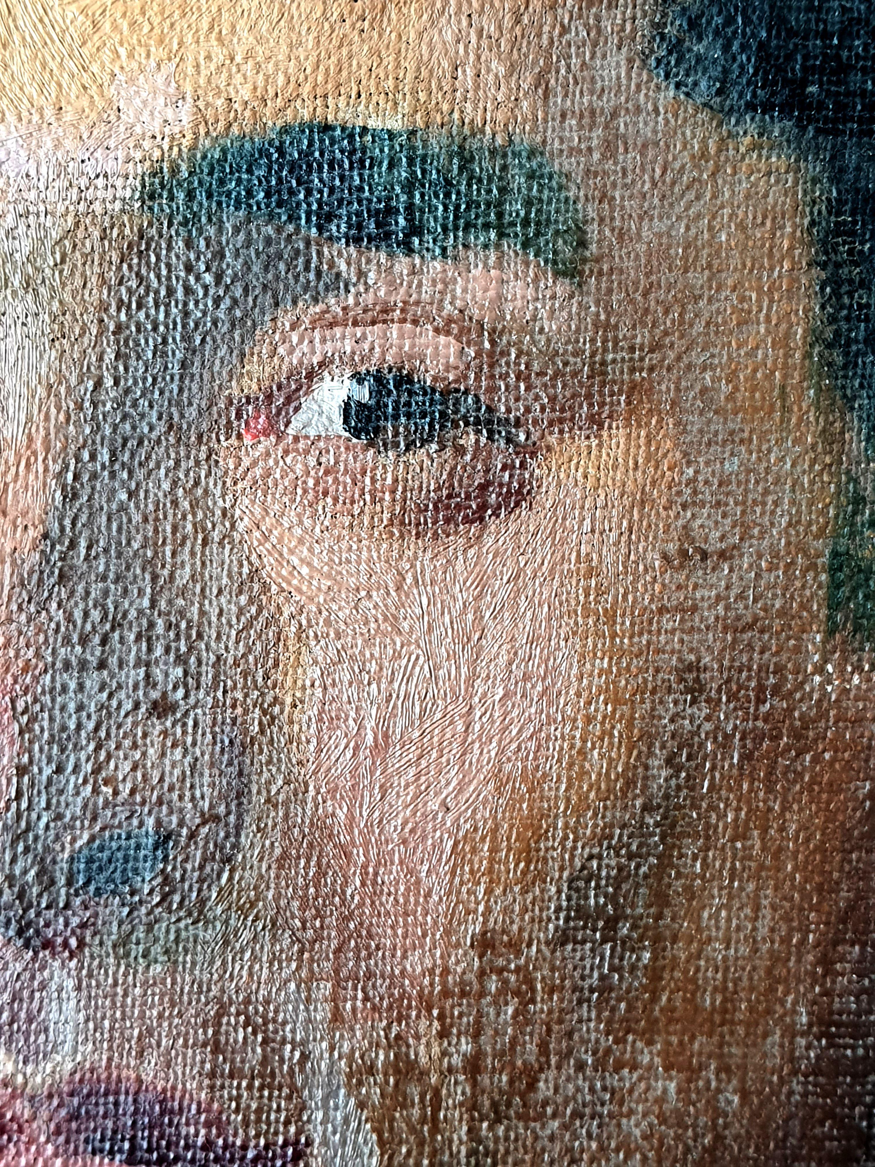Ritratto del padre 1974. dipinto originale - Painting Realismo di RAKHMET REDZHEPOV (RAMZI)