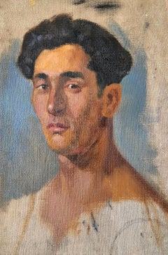 Retrato de padre 1974. pintura original