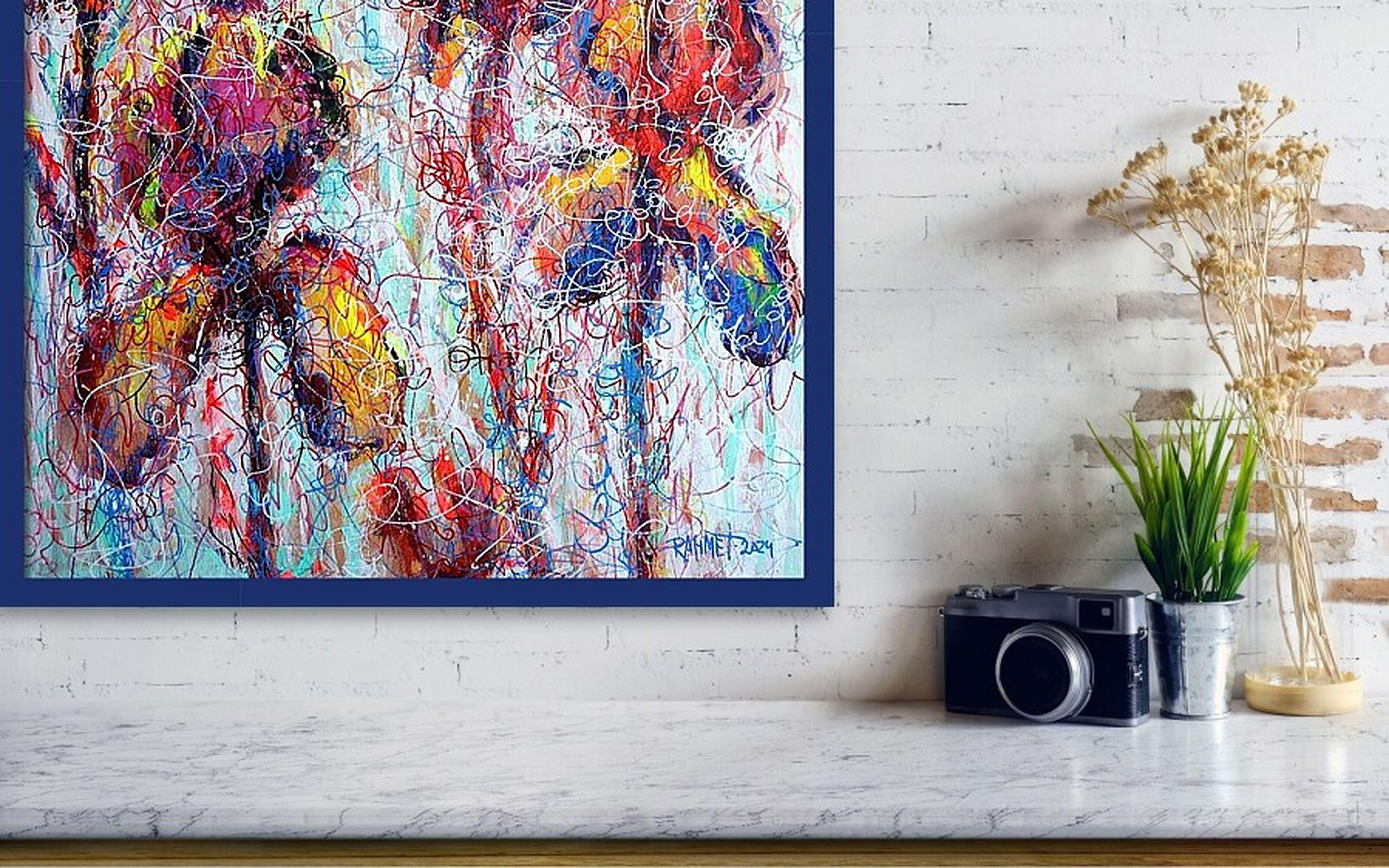 Iris préférés - Impressionnisme Painting par RAKHMET REDZHEPOV (RAMZI)