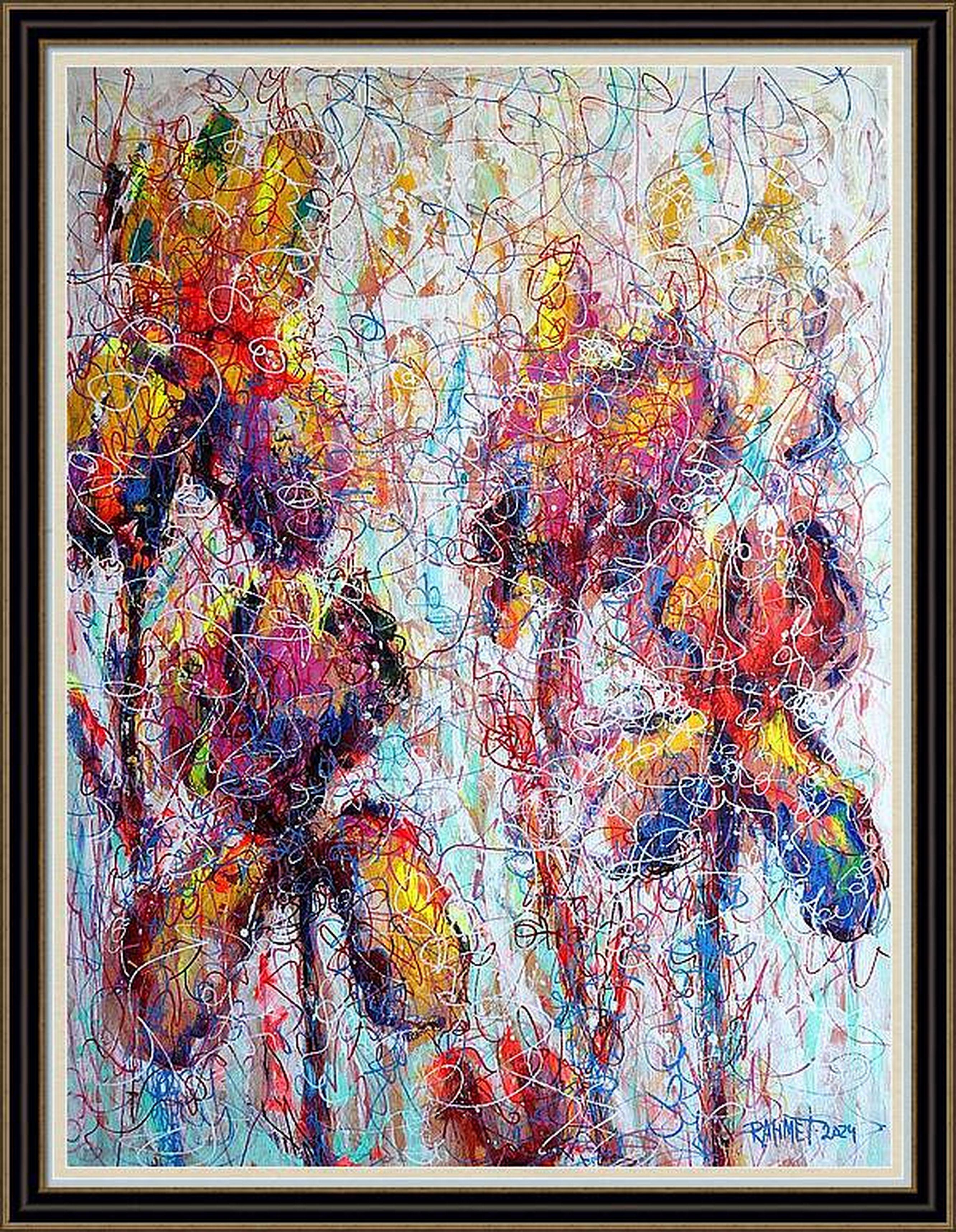 Dans cette danse exubérante de couleurs et de formes, j'ai insufflé mon amour pour le monde naturel à travers une symphonie de traits vibrants. En m'inspirant des émotions brutes de l'expressionnisme et de la touche délicate de l'impressionnisme,