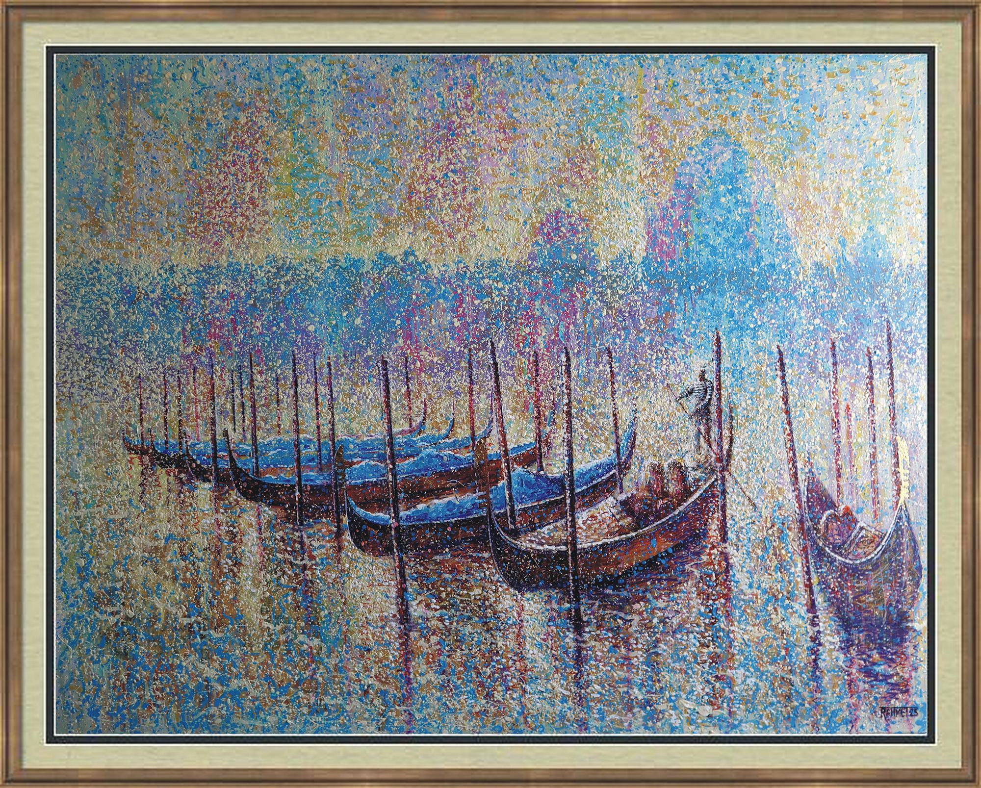 Venecia favorita - Landscape Painting Gris de RAKHMET REDZHEPOV (RAMZI)
