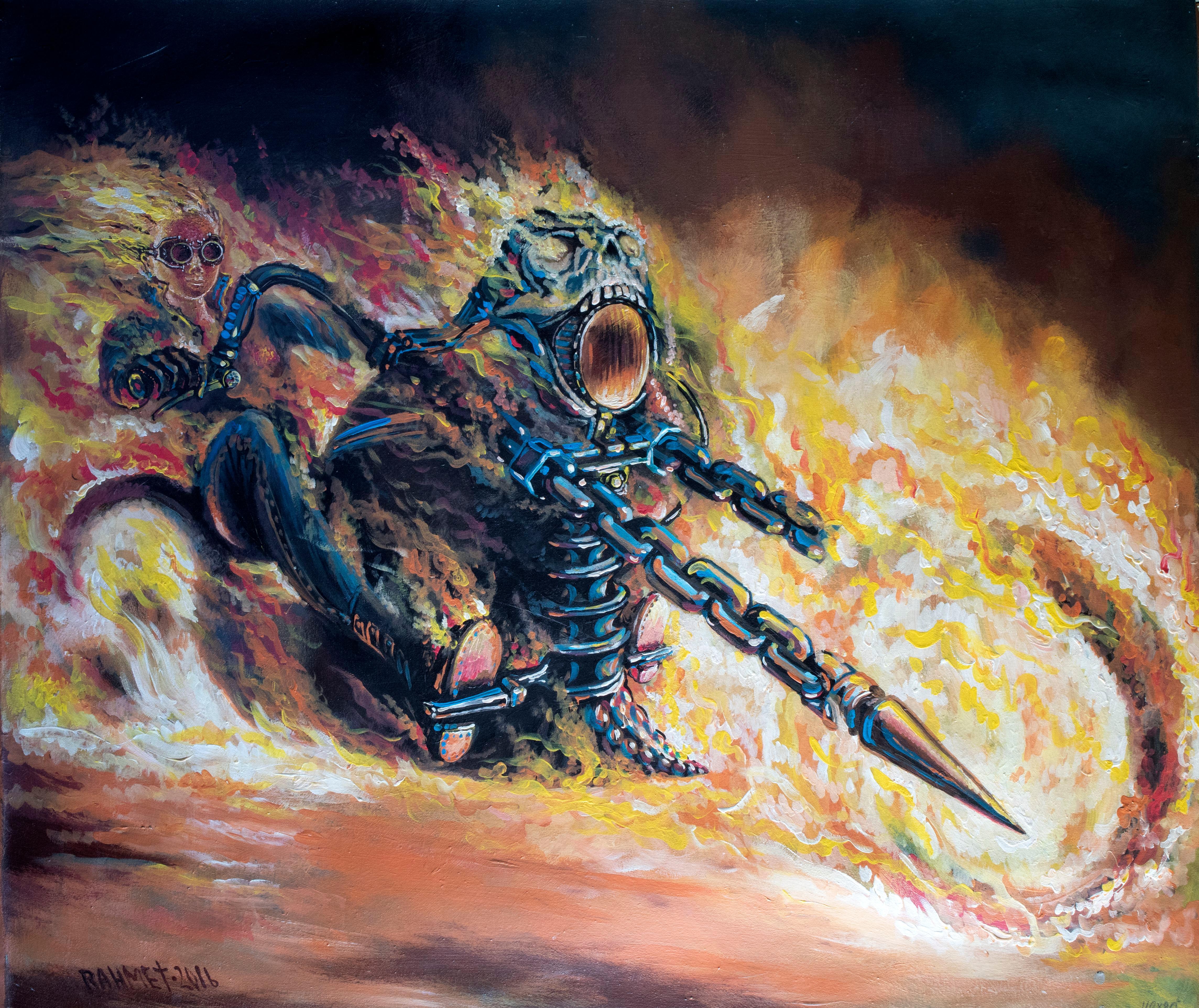 RAKHMET REDZHEPOV (RAMZI) Interior Painting - Fire Flame
