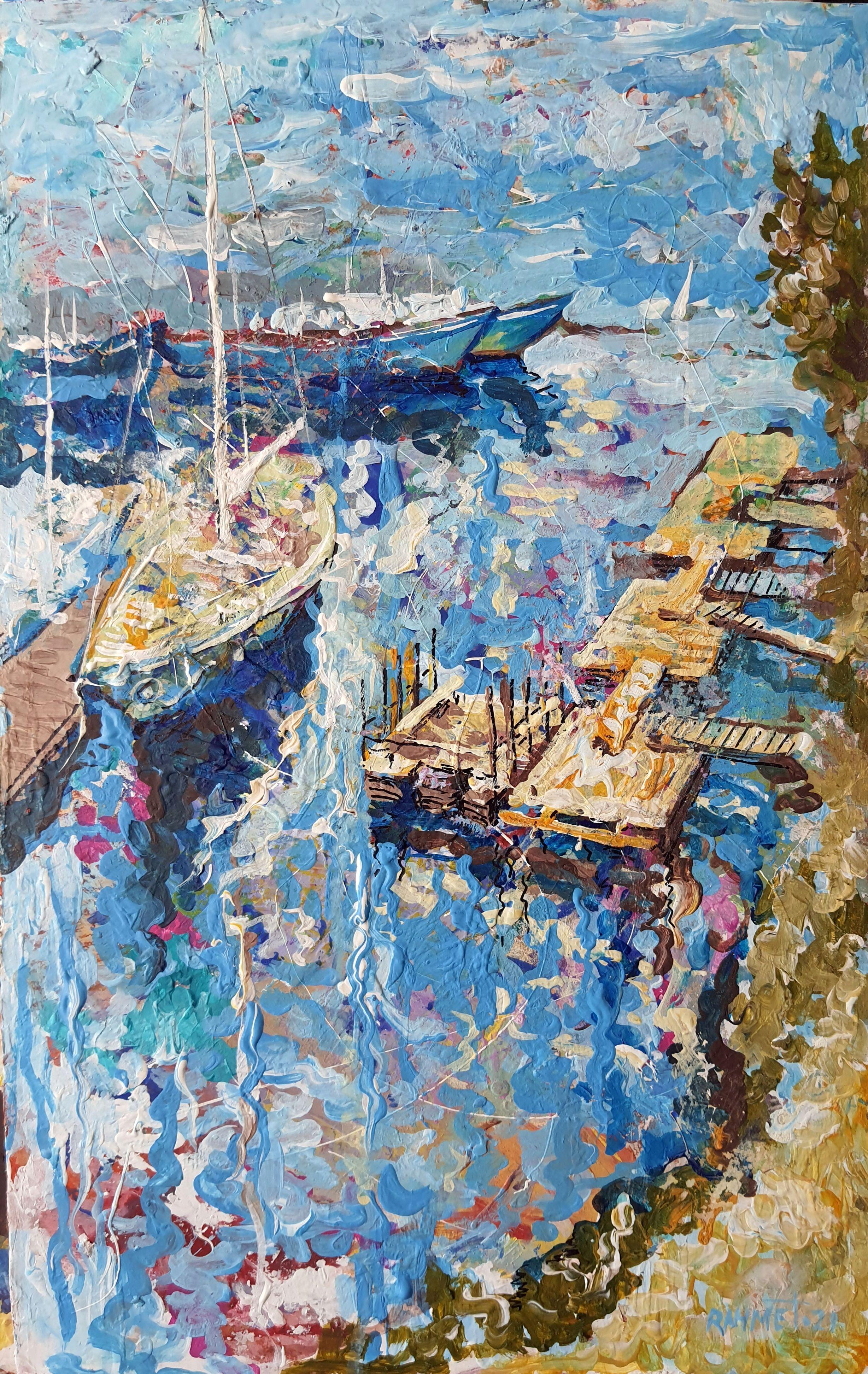 Porto di pesca - Painting di RAKHMET REDZHEPOV (RAMZI)