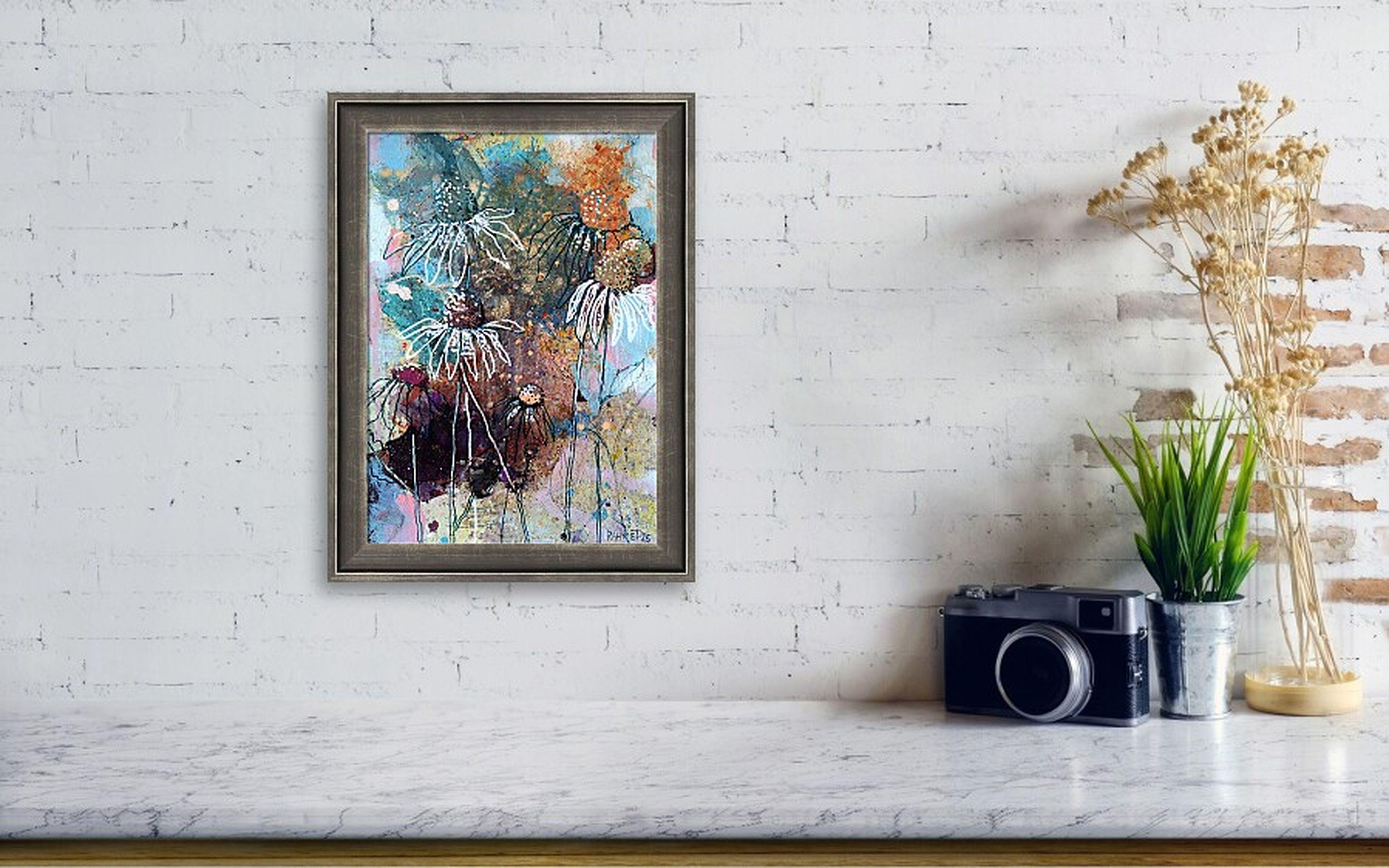 Fleurs 10 - Expressionniste Painting par RAKHMET REDZHEPOV (RAMZI)