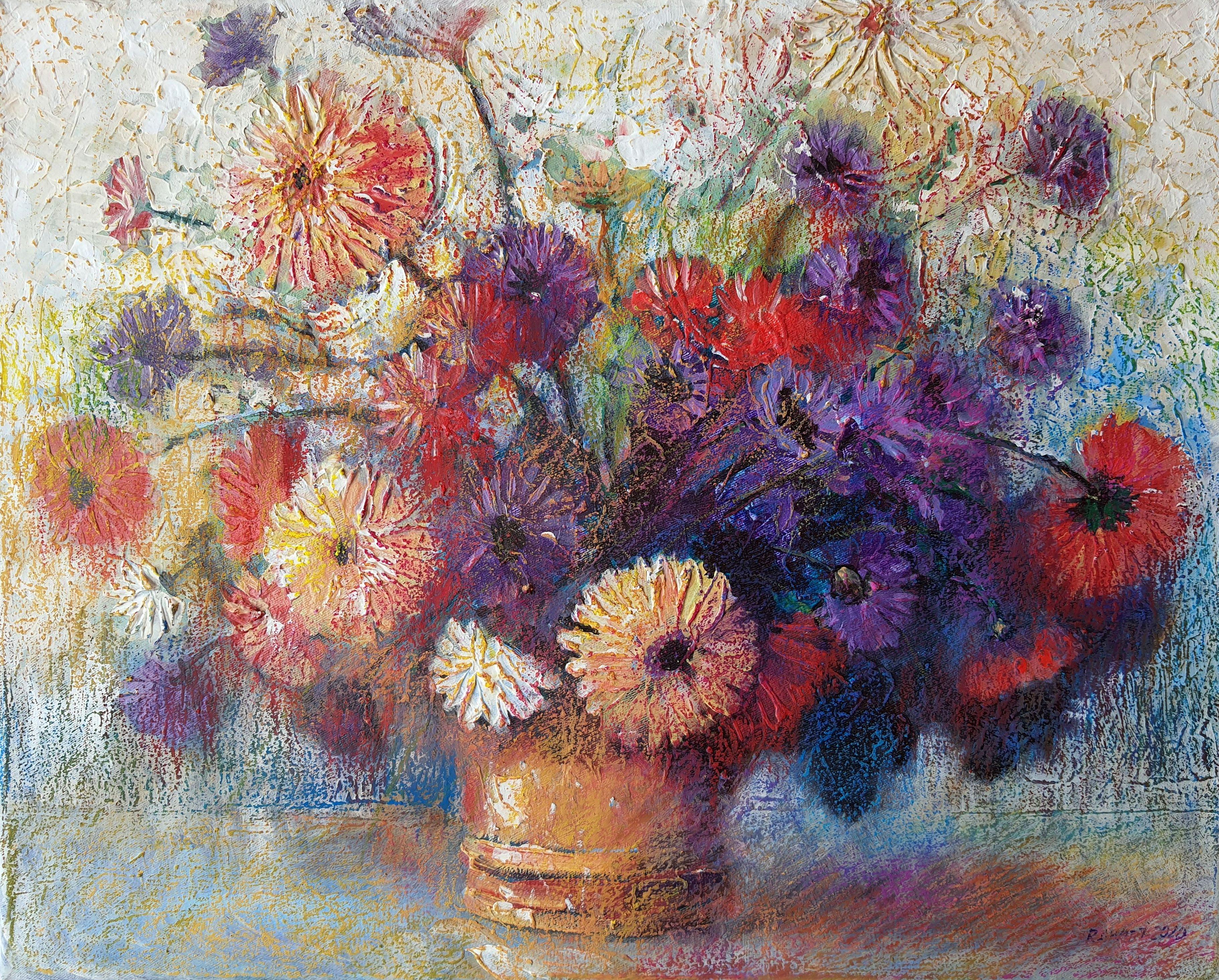 RAKHMET REDZHEPOV (RAMZI) Landscape Painting – Blumen 2