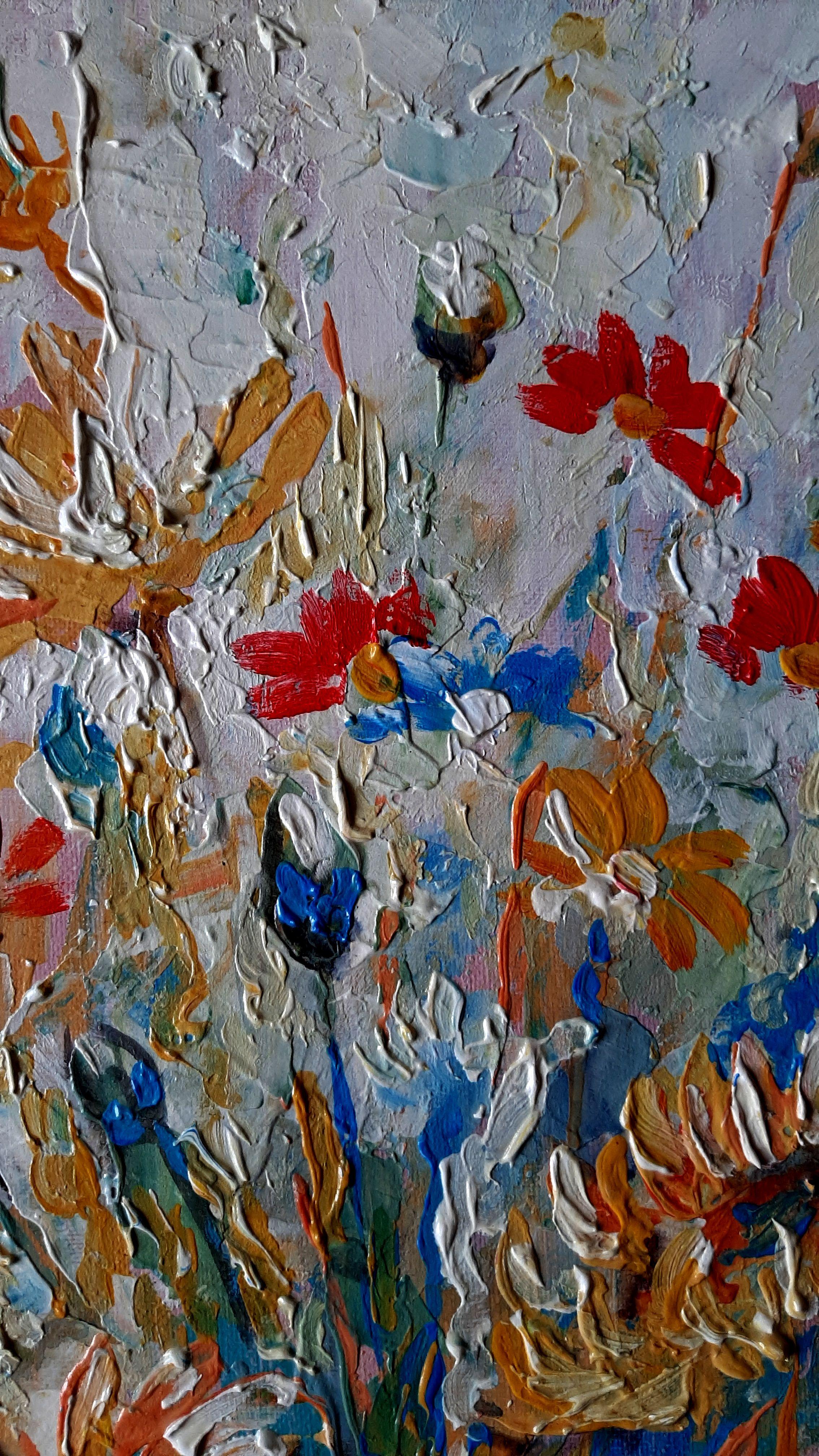 Flowers 5 - Painting by RAKHMET REDZHEPOV (RAMZI)