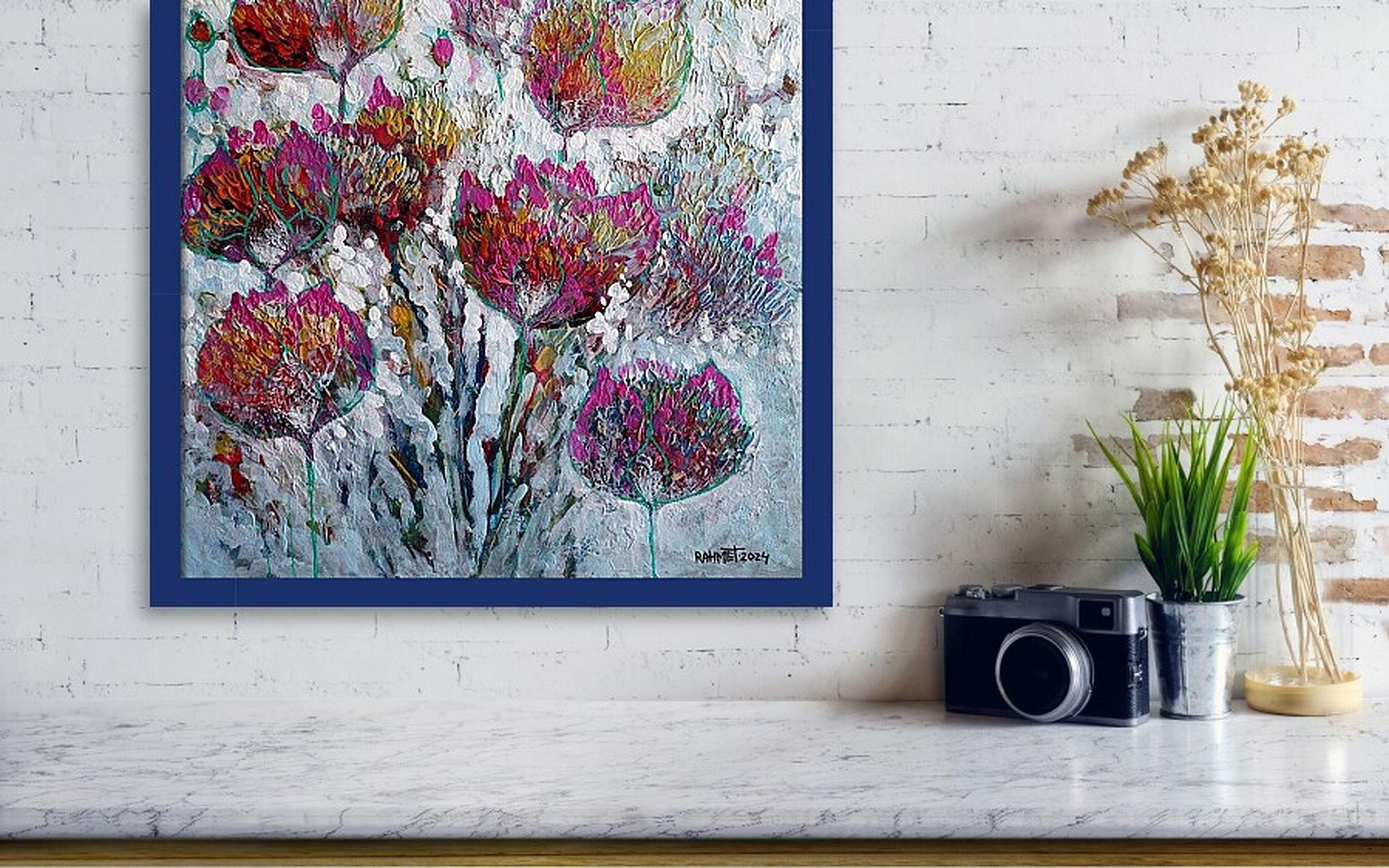 Fleurs de l'espace - Impressionnisme Painting par RAKHMET REDZHEPOV (RAMZI)