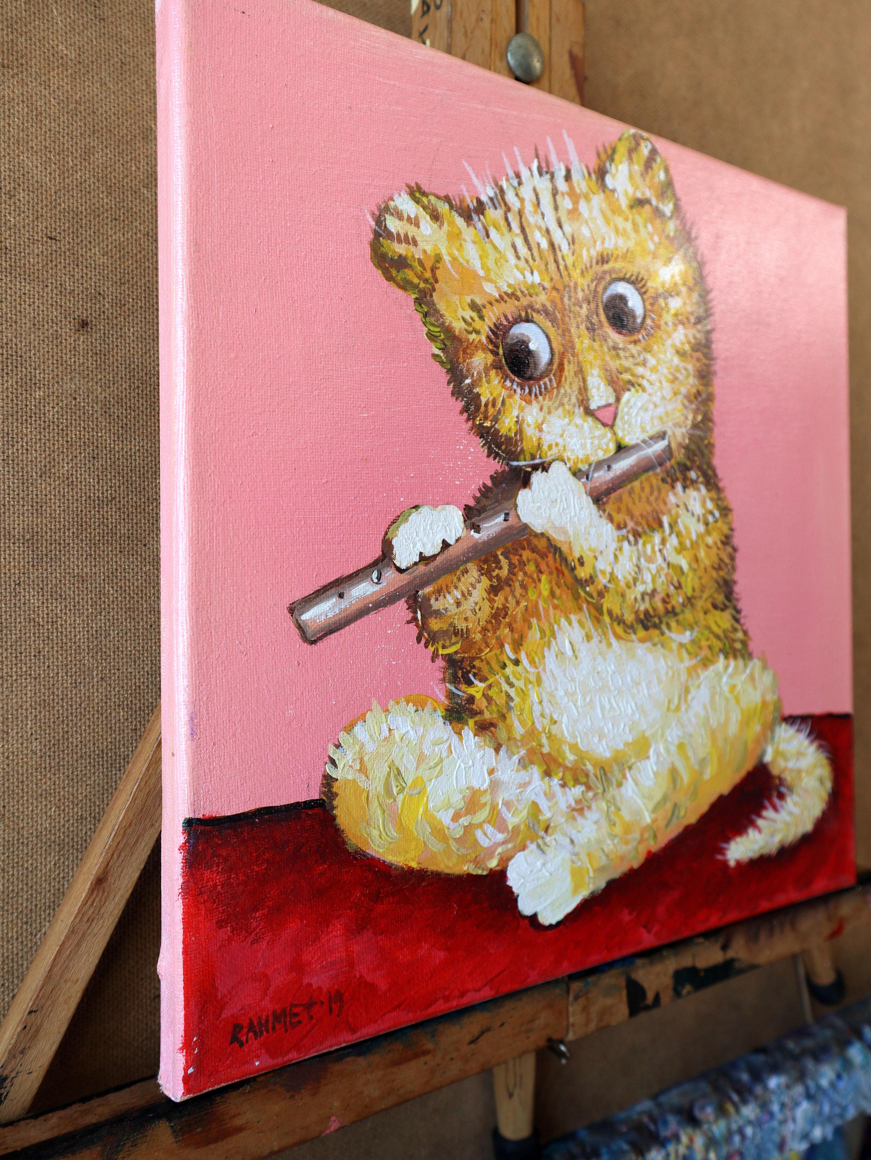 FLUTIST - Brown Animal Painting by RAKHMET REDZHEPOV (RAMZI)