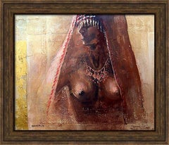 Golden Mirage (Oriental Nudes Series) canvas, oil, acrylic, 50x60cm