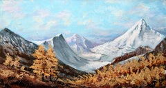 Golden Valley: (Serie SPACES) Tela, olio, acrilico, 60x120 cm