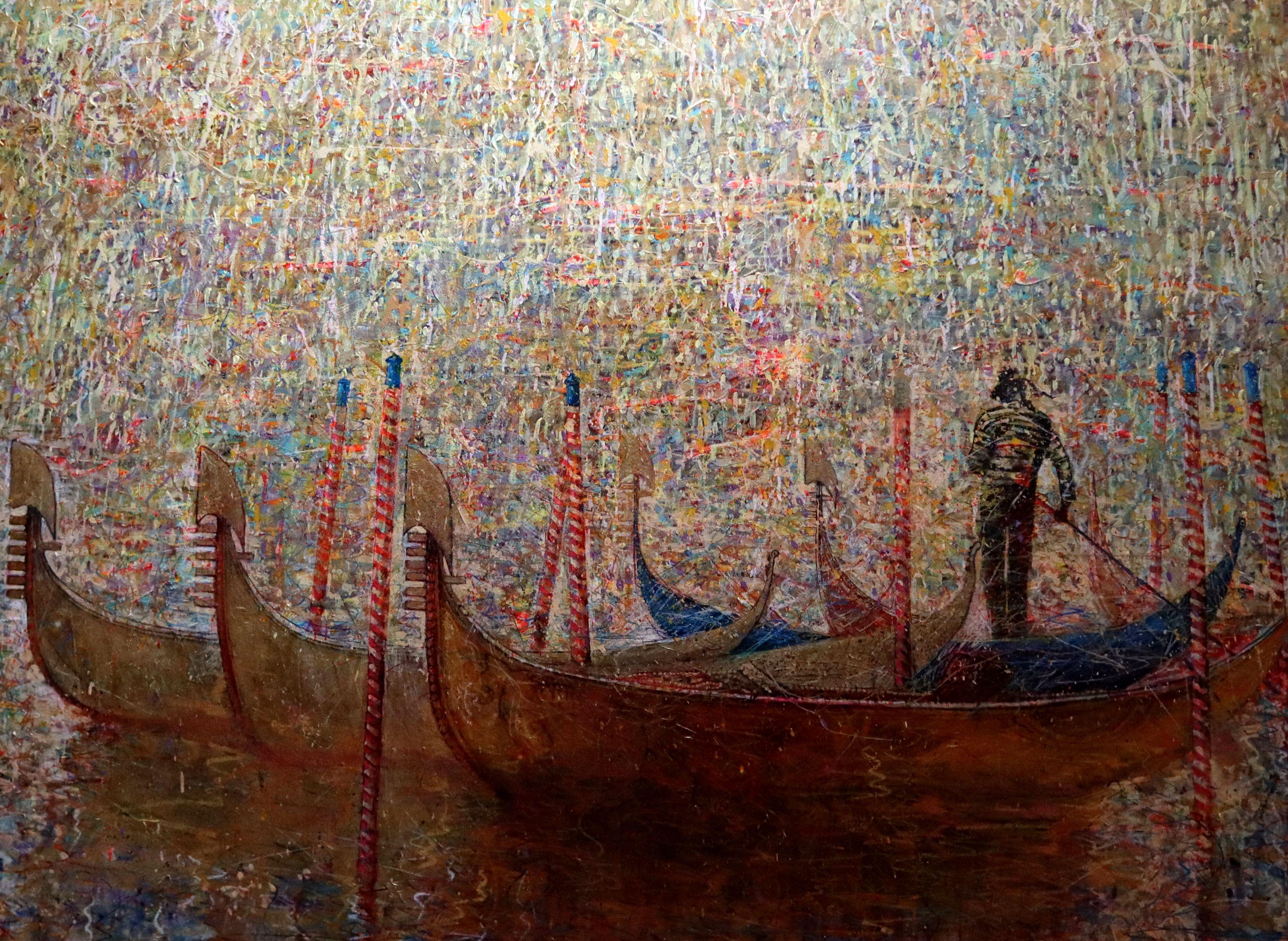Gondolier and Sunny Morning in Venice 8