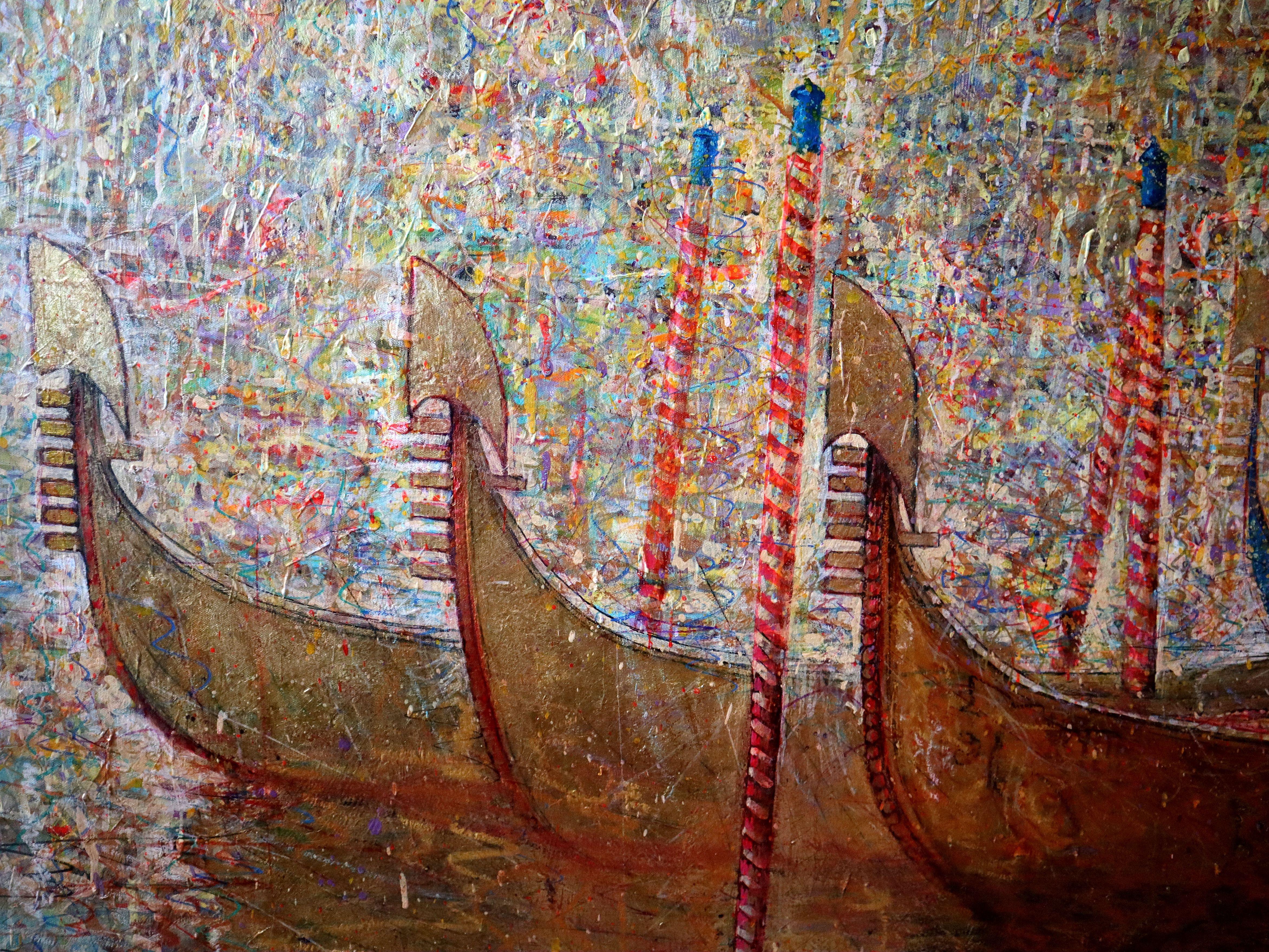 Gondolier and Sunny Morning in Venice 10