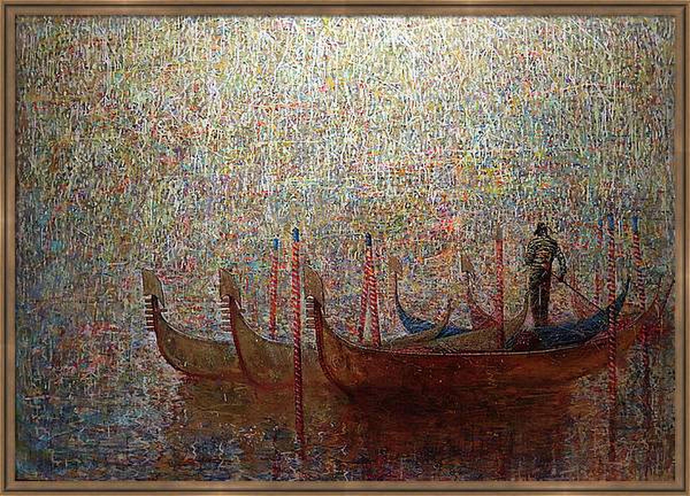 Gondolier and Sunny Morning in Venice 4