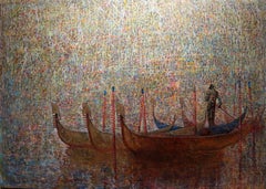 Gondolier and Sunny Morning in Venice