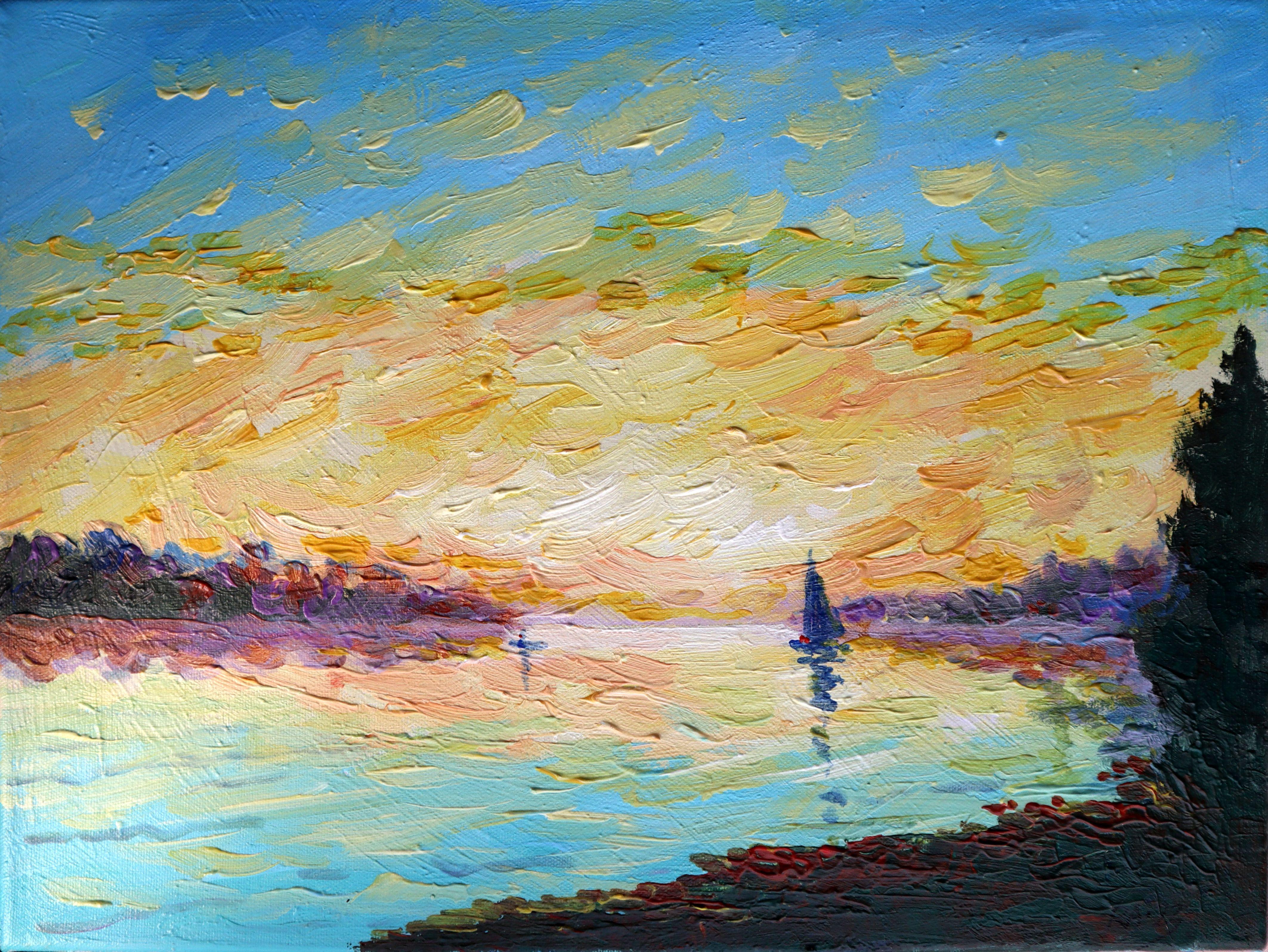 Landscape Painting de RAKHMET REDZHEPOV (RAMZI) - Gran día