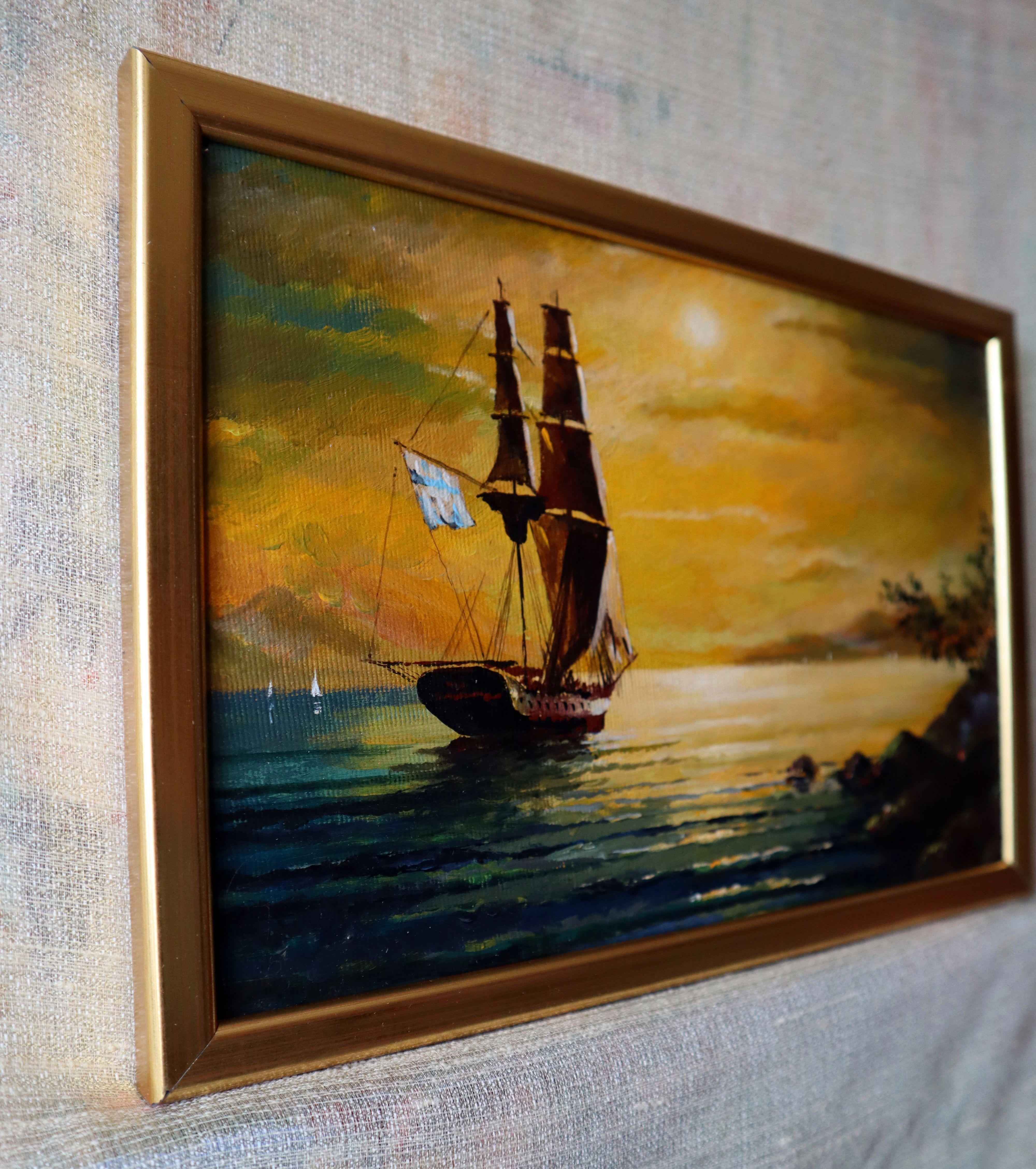 Porto - Landscape Painting Marrone di RAKHMET REDZHEPOV (RAMZI)
