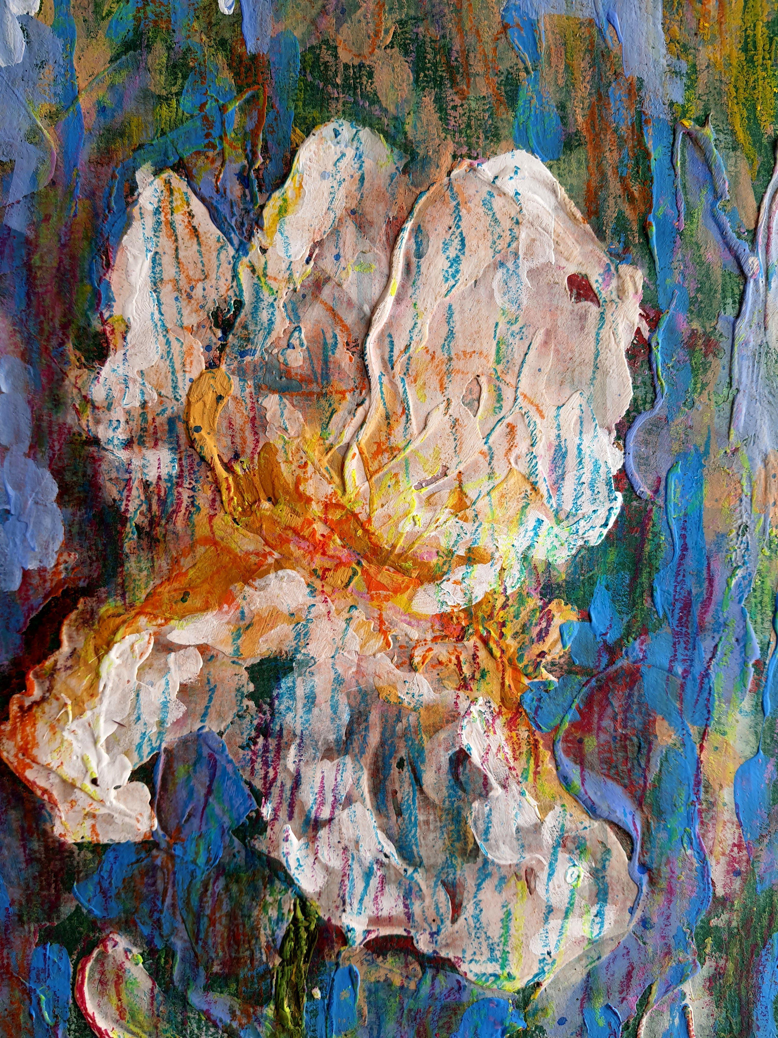 Iris celestiales - Painting Expresionista de RAKHMET REDZHEPOV (RAMZI)