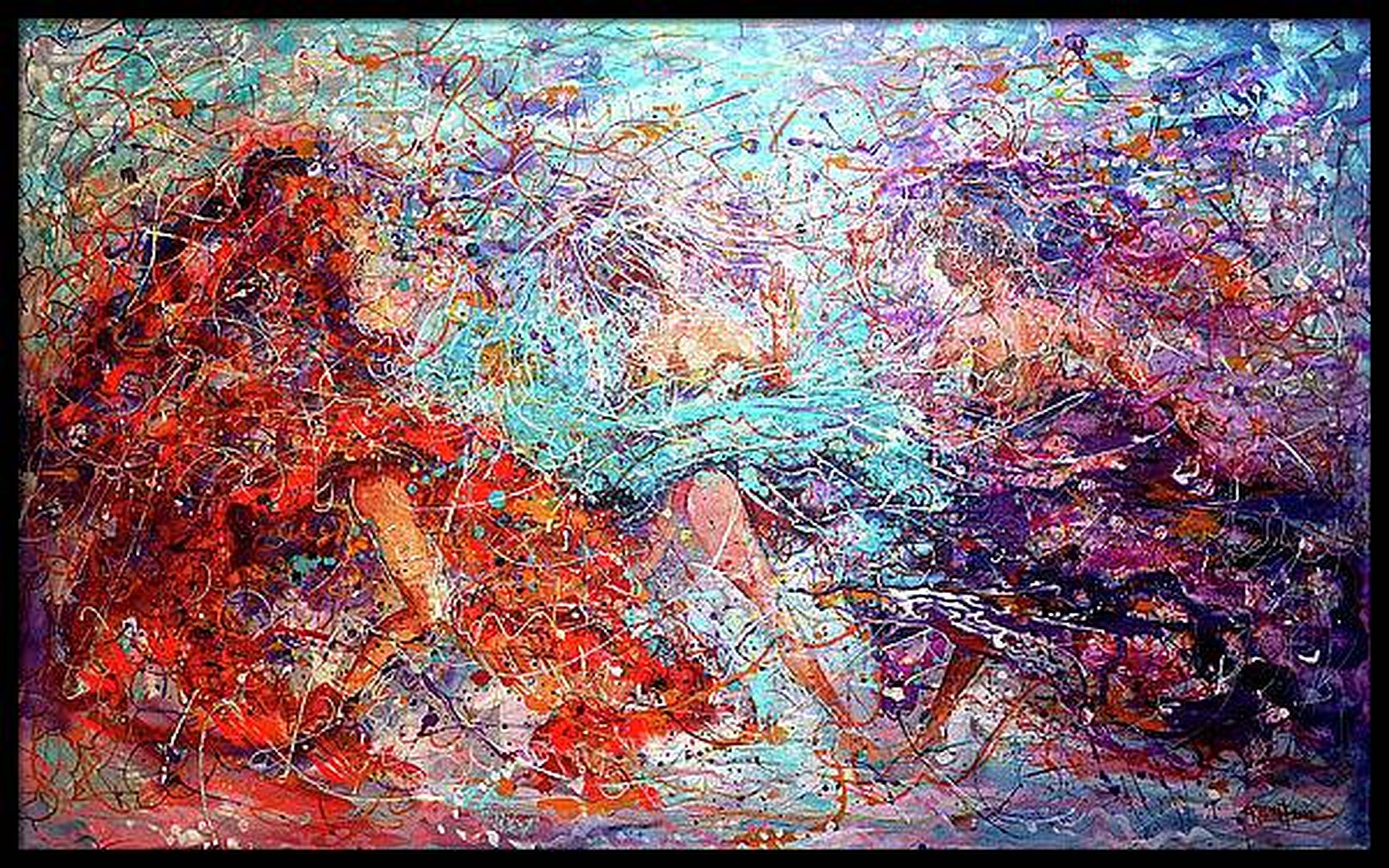 Hot Dance - Impressionist Painting by RAKHMET REDZHEPOV (RAMZI)