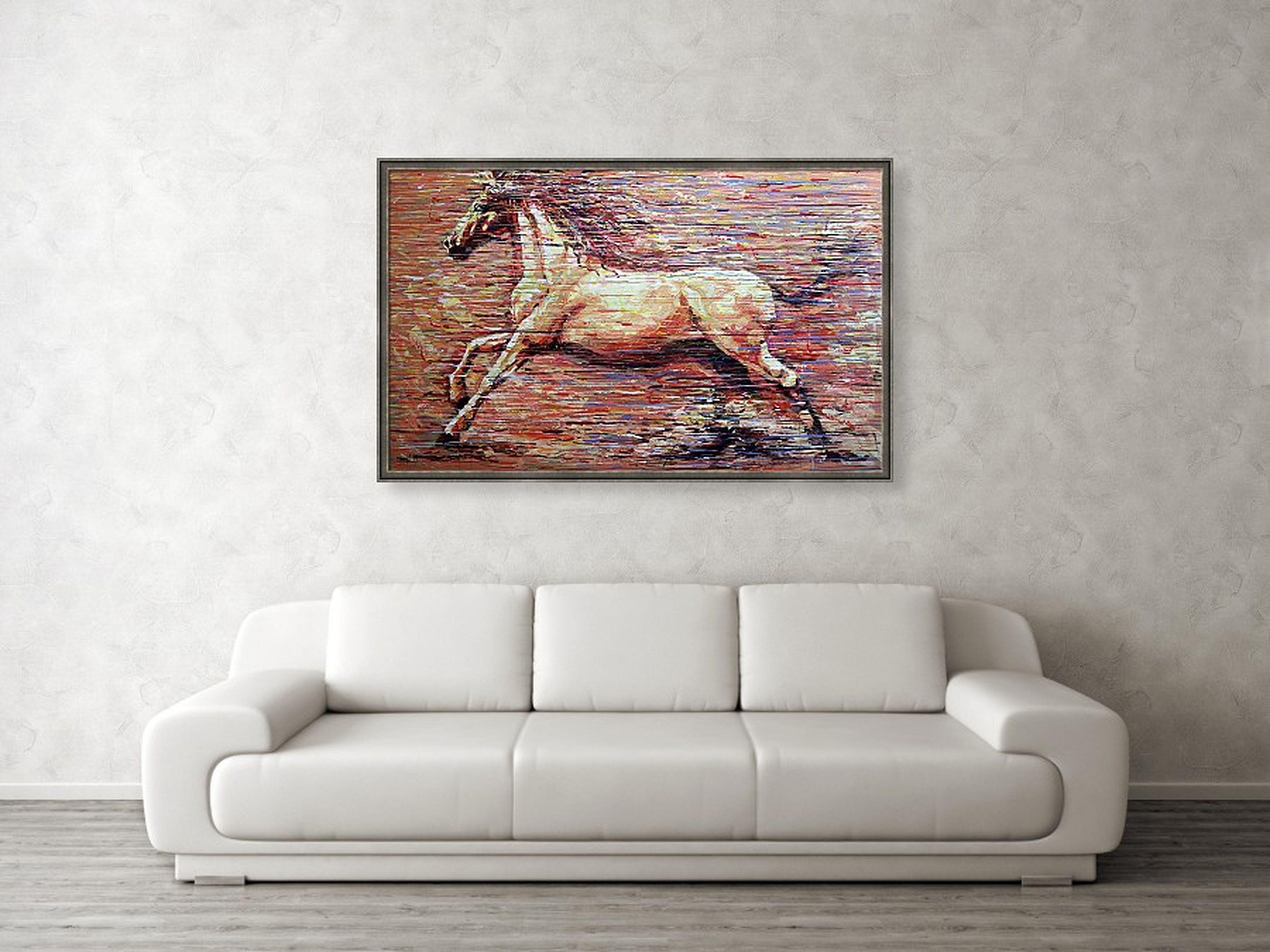 Hurricane. original painting - Brown Interior Painting by RAKHMET REDZHEPOV (RAMZI)