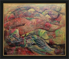 Interner Code: Abstrakte Malerei in Öl und Acryl, 100x120 cm