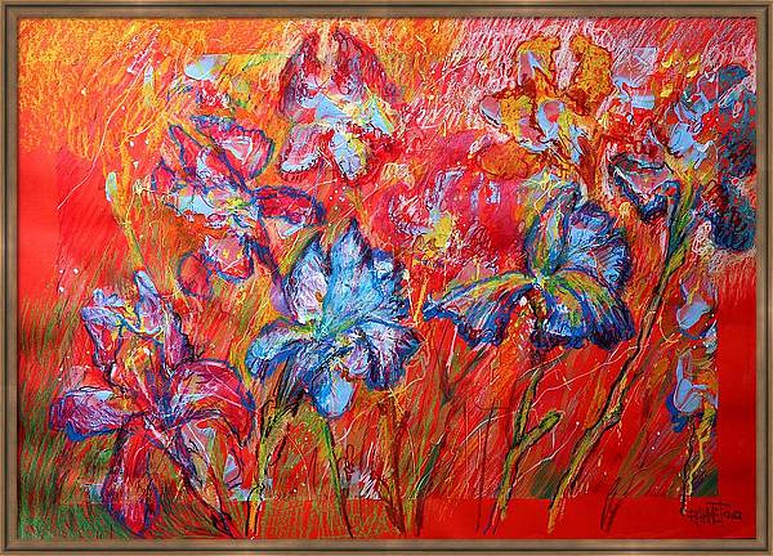 Irises in the Garden For Sale 8