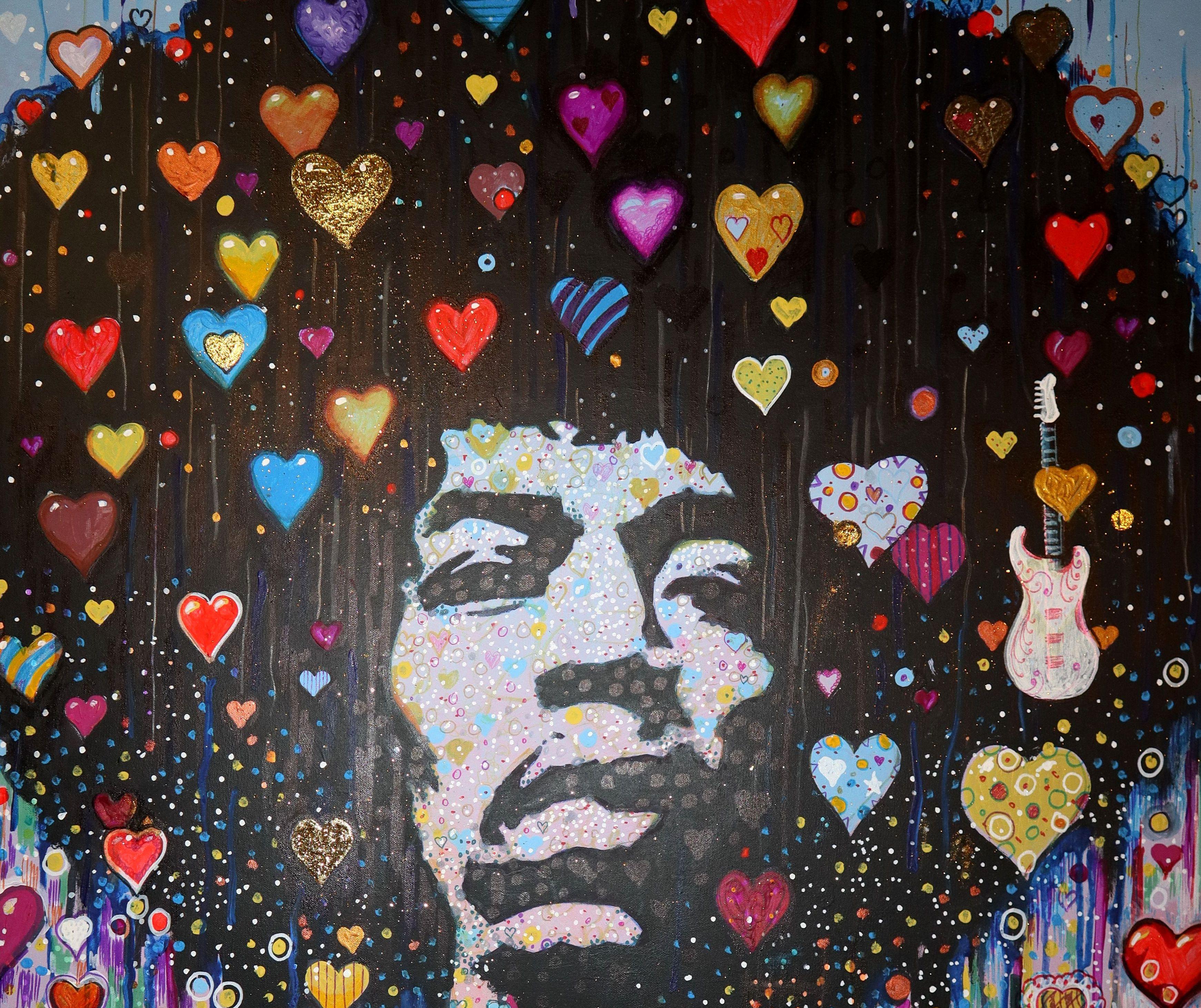 Jimi Hendrix - Painting by RAKHMET REDZHEPOV (RAMZI)