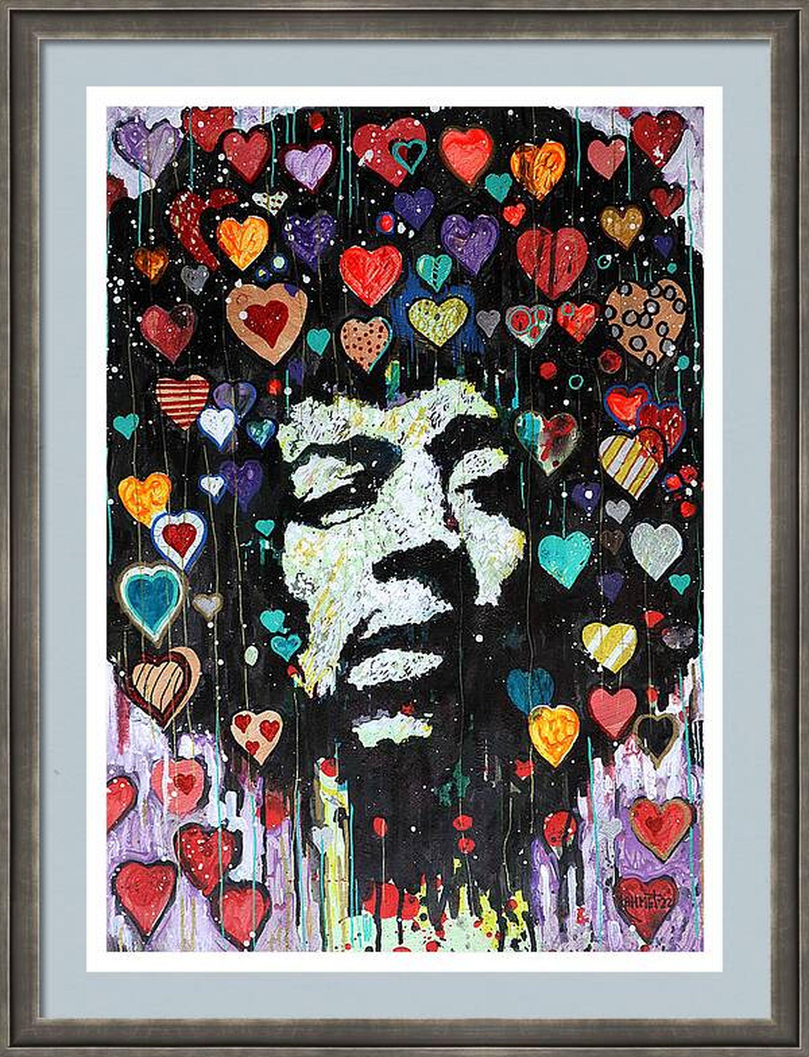 Jimi Hendrix. dipinto originale - Painting di RAKHMET REDZHEPOV (RAMZI)