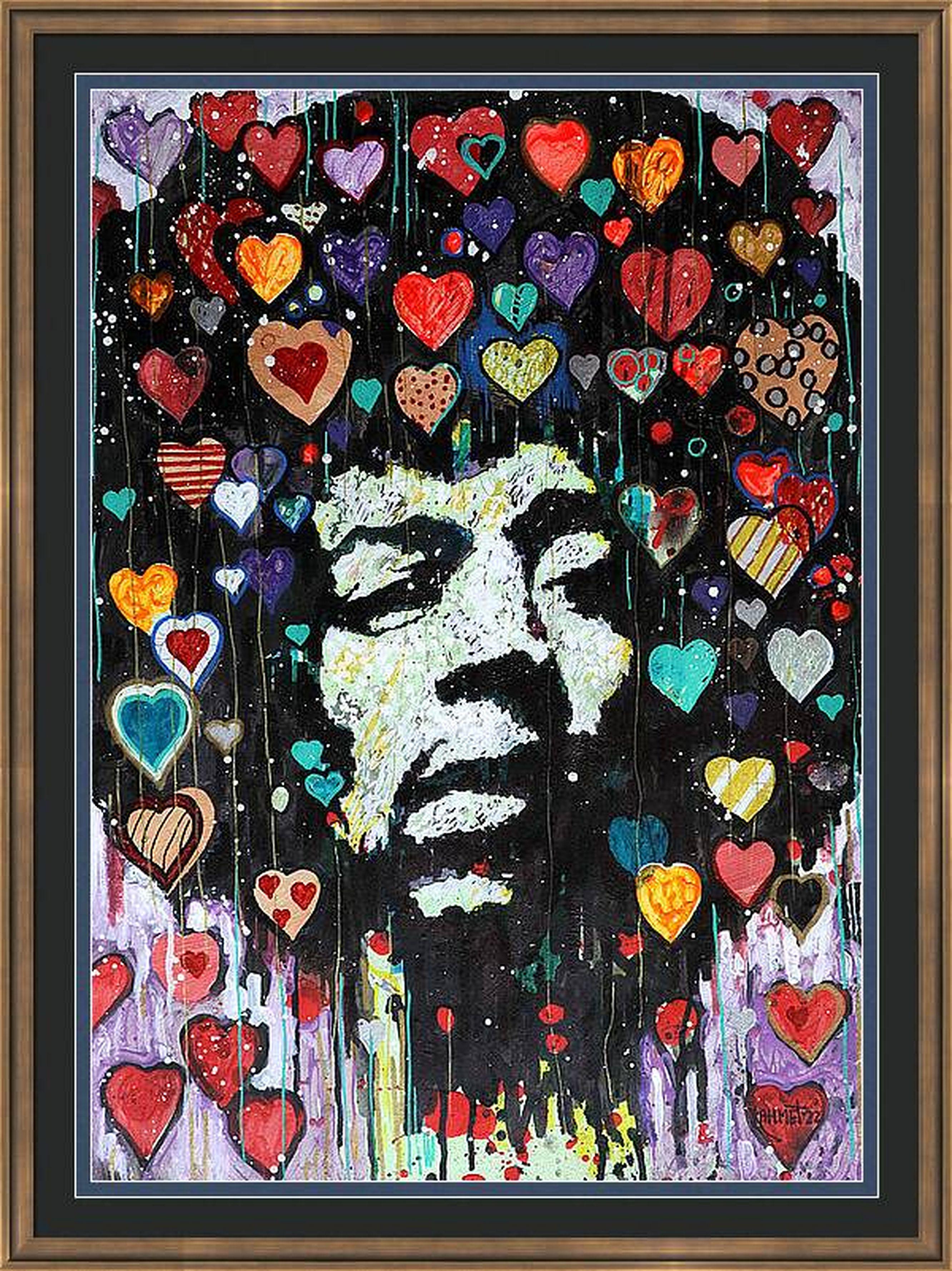 Jimi Hendrix. dipinto originale - Painting Pop Art di RAKHMET REDZHEPOV (RAMZI)