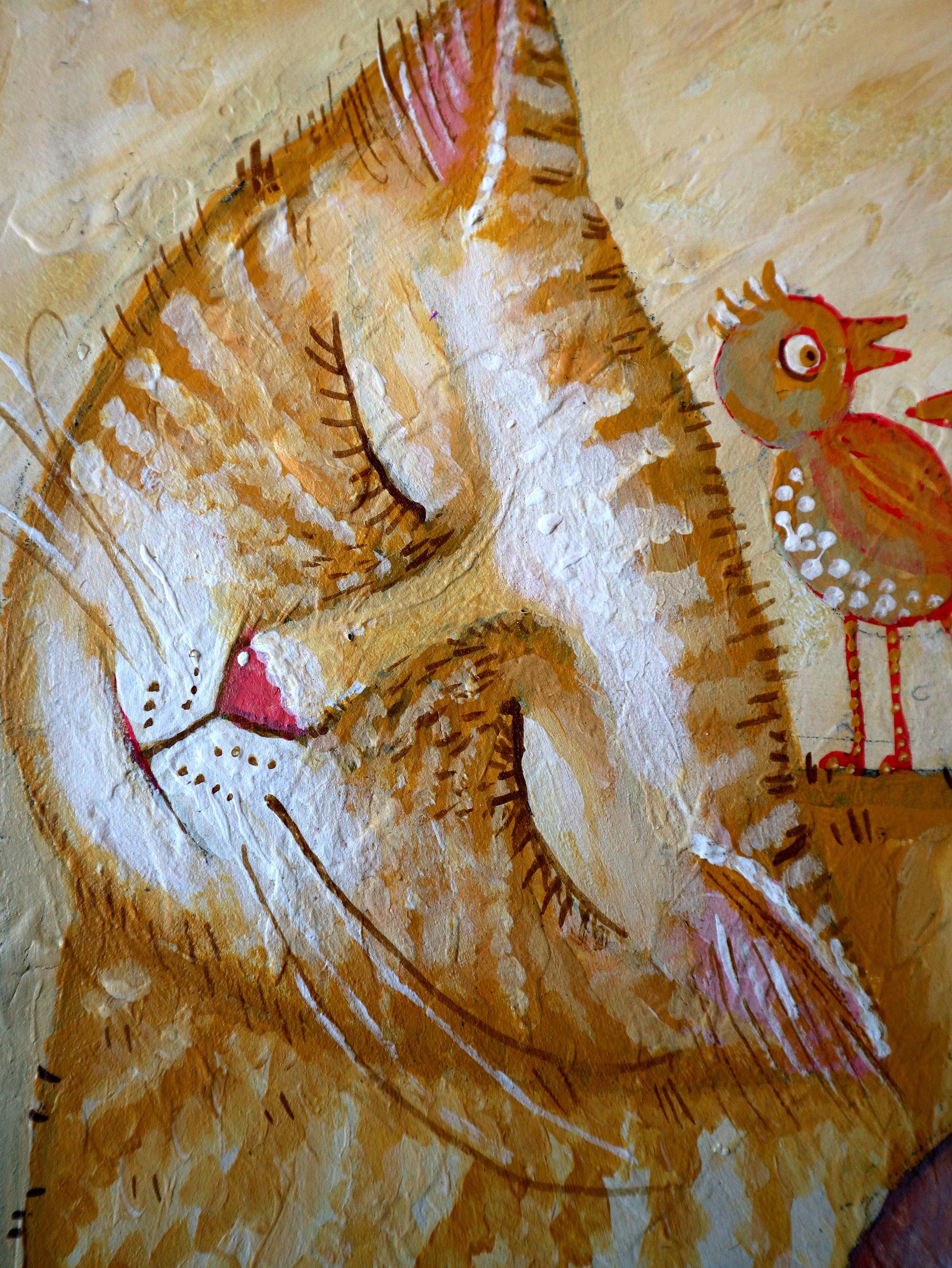 GIOIA. Quadro originale di gatti in vendita 6