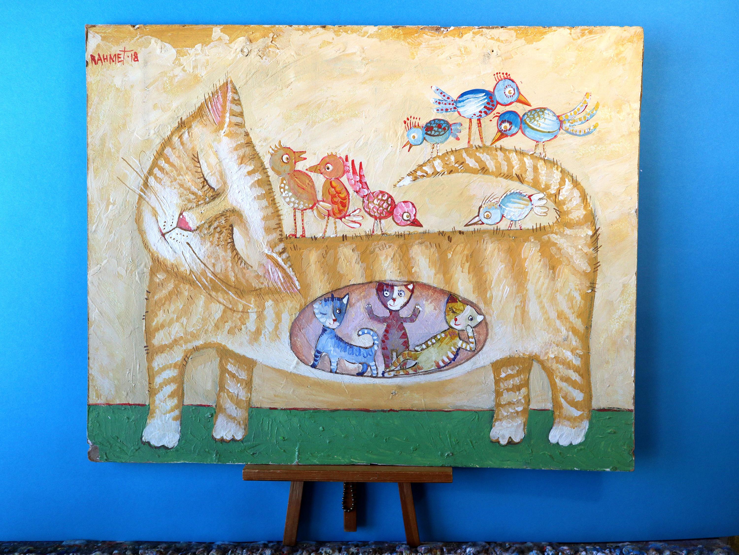 GIOIA. Quadro originale di gatti - Painting di RAKHMET REDZHEPOV (RAMZI)