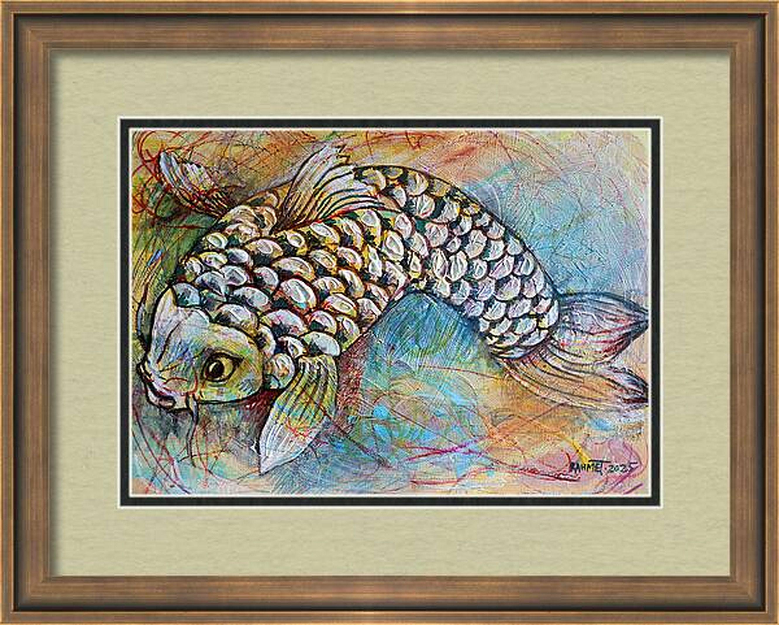 KOI 1 - Expressionist Painting by RAKHMET REDZHEPOV (RAMZI)