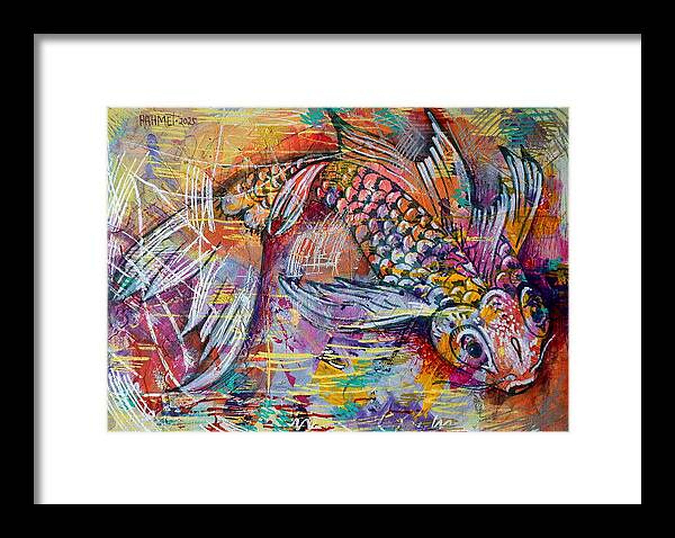 KOI 2 - Brown Animal Painting by RAKHMET REDZHEPOV (RAMZI)