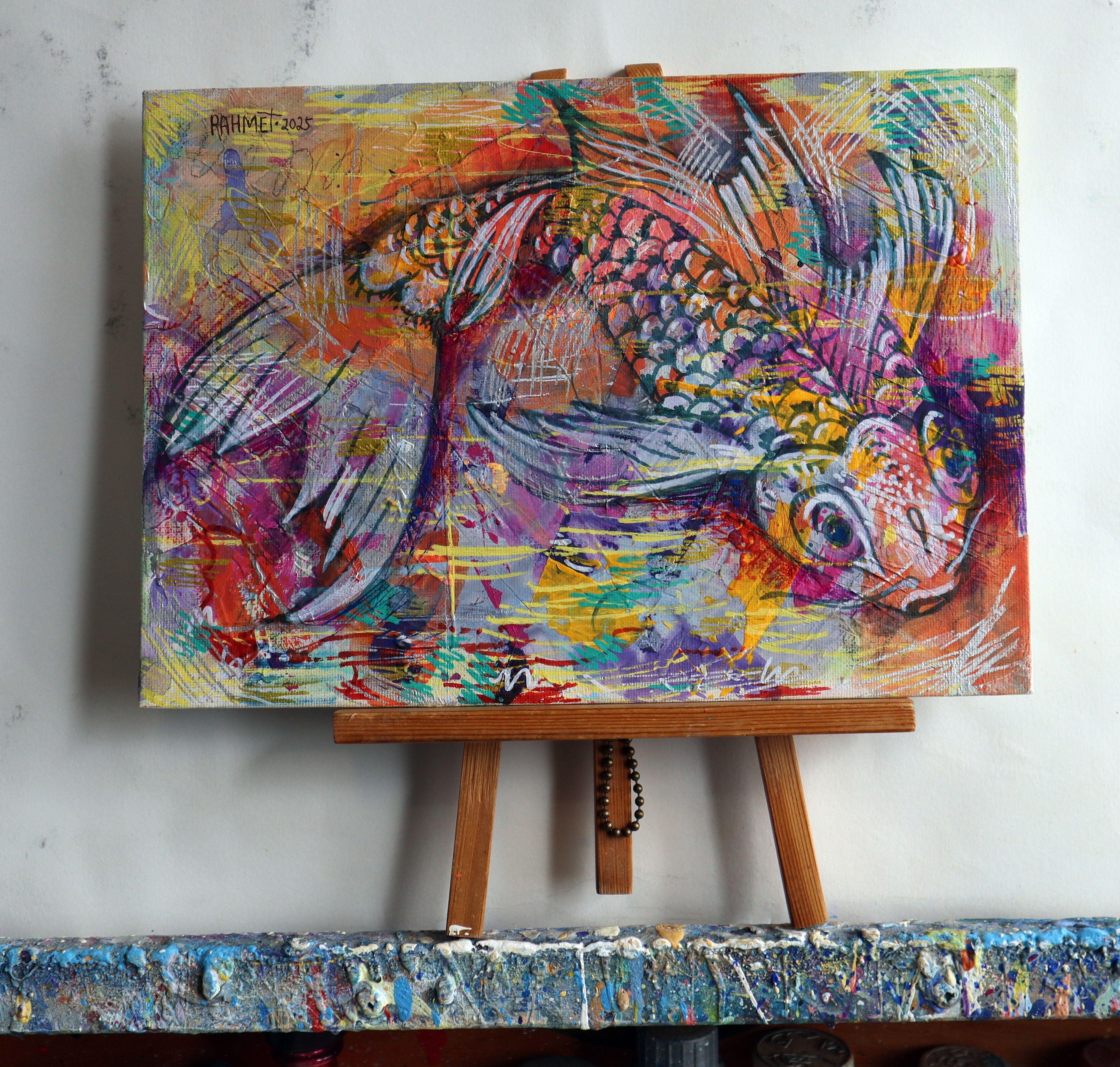 In this vibrant blend of expressionism and impressionism, I used acrylic and oil to capture the dynamic essence of life, loosely inspired by the fluid, ever-changing nature of existence. The colors and strokes dance across the canvas, mirroring the