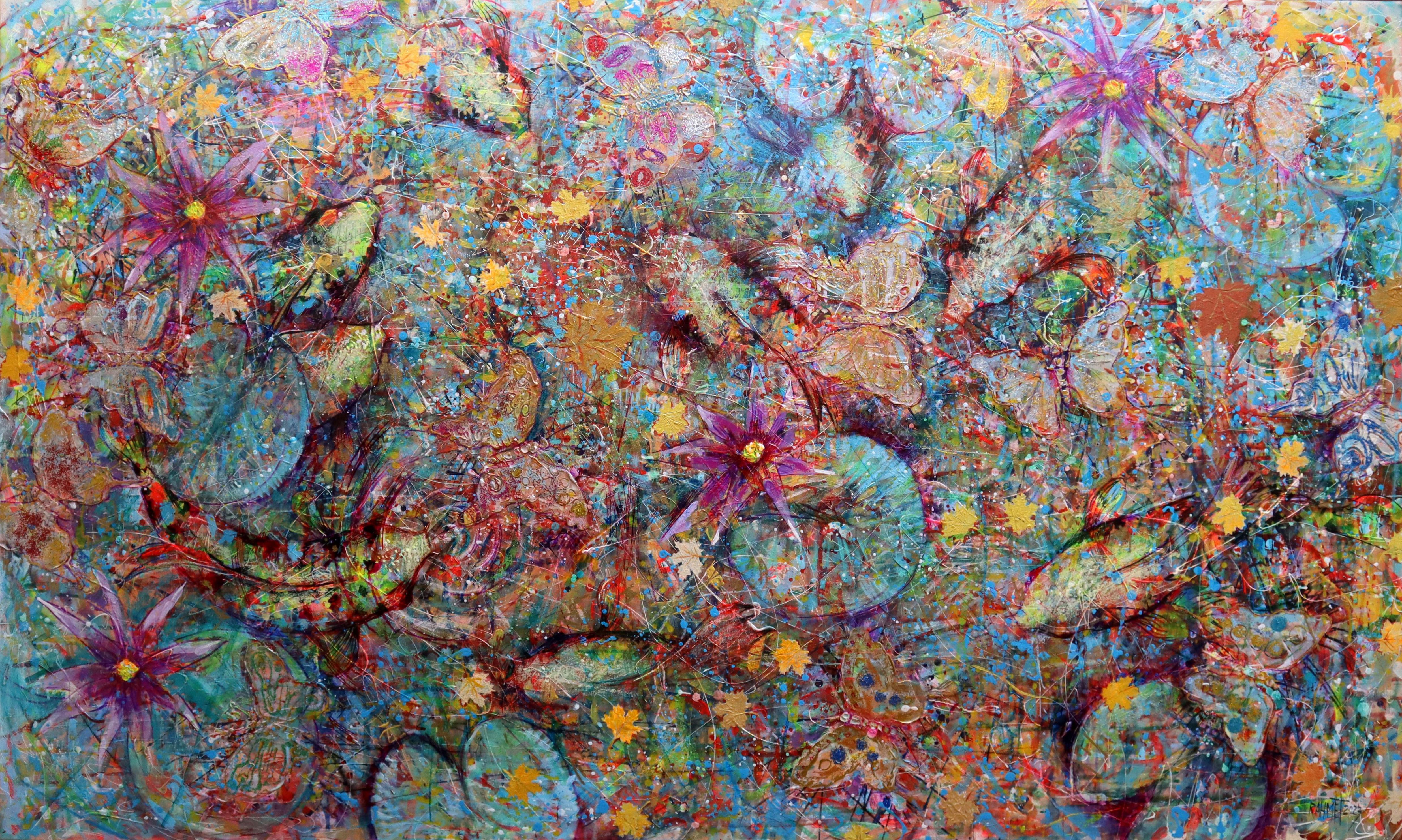 RAKHMET REDZHEPOV (RAMZI) Interior Painting - Koi and Butterflies 