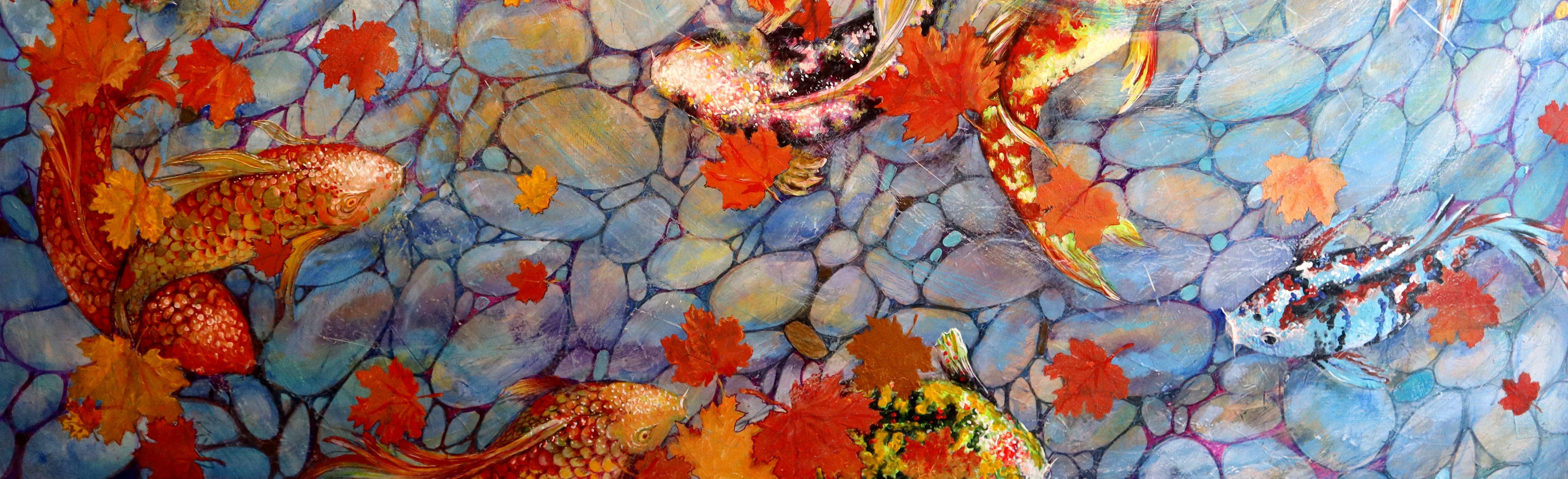 Pesce Koi 2 - Interior Painting Grigio di RAKHMET REDZHEPOV (RAMZI)