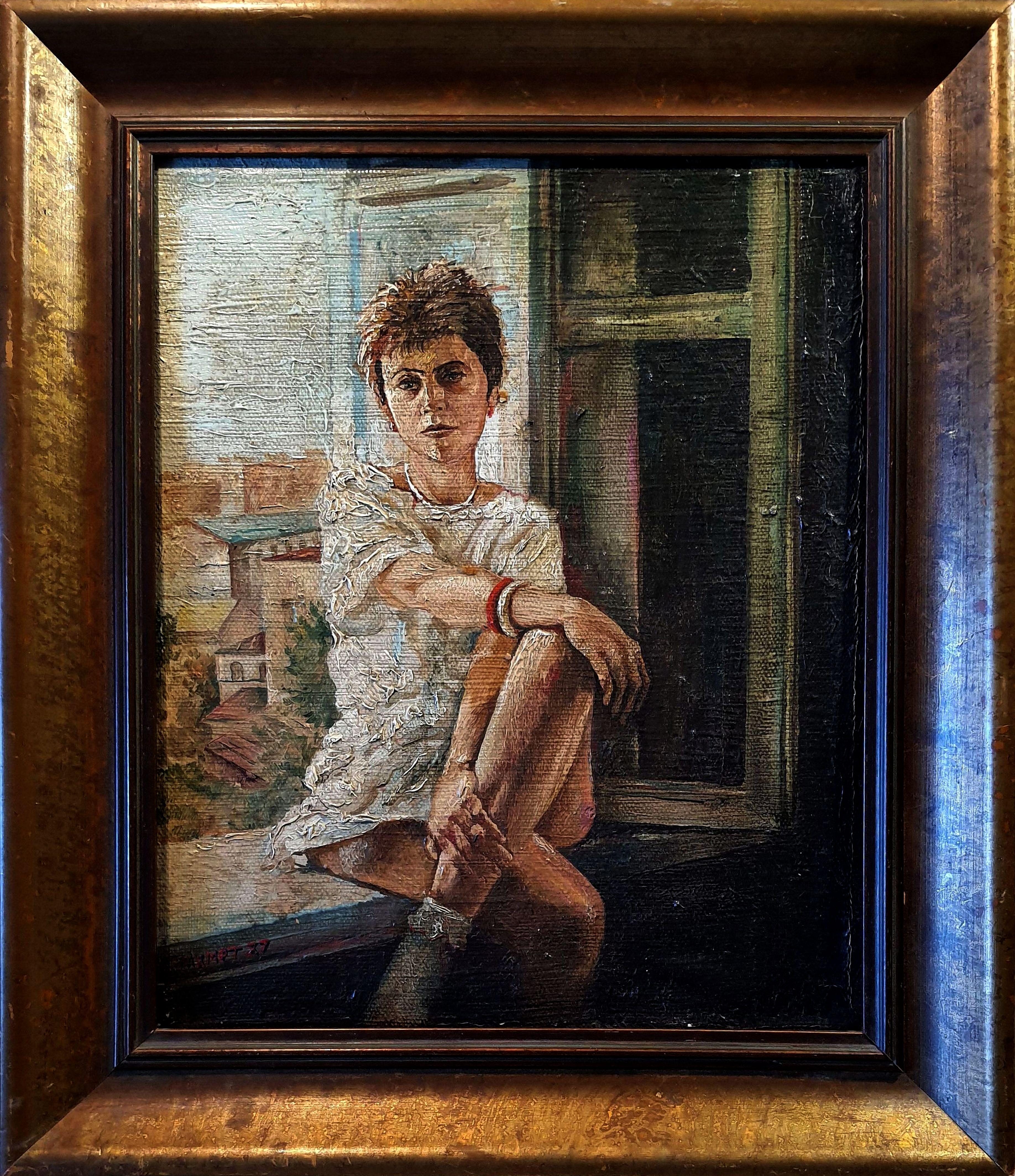 RAKHMET REDZHEPOV (RAMZI) Portrait Painting - Lena