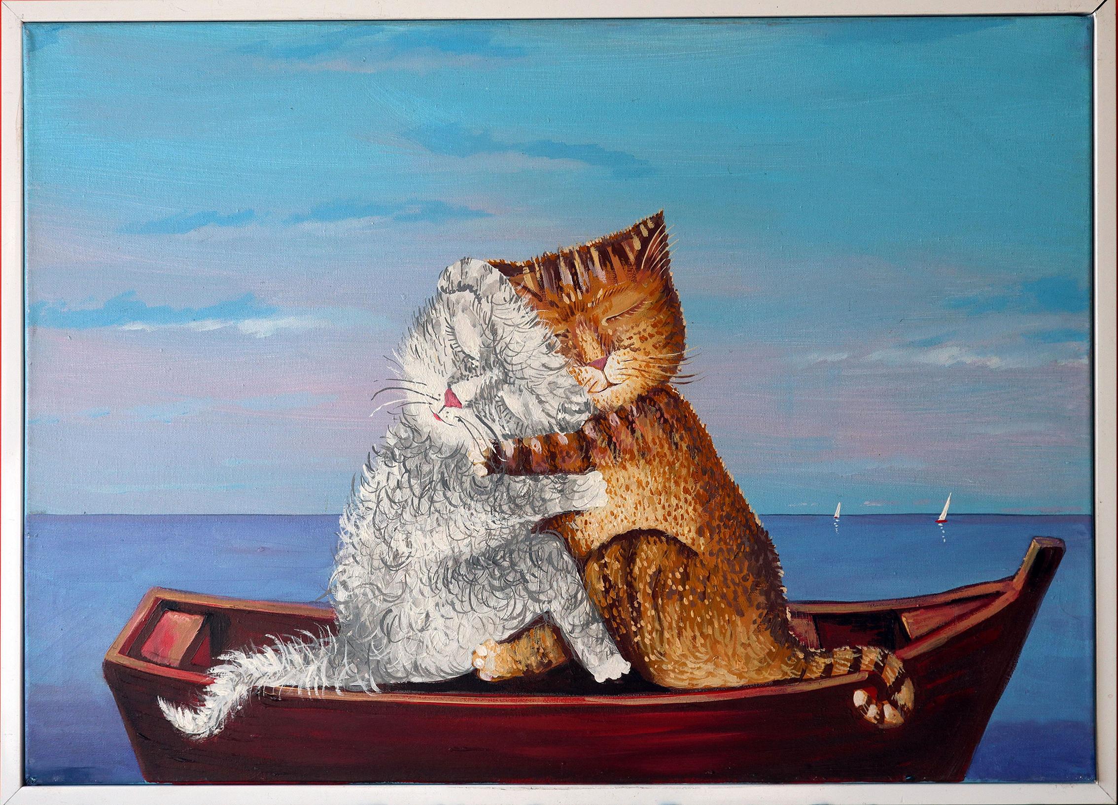 AMOR (barco) . pintura original en venta 3